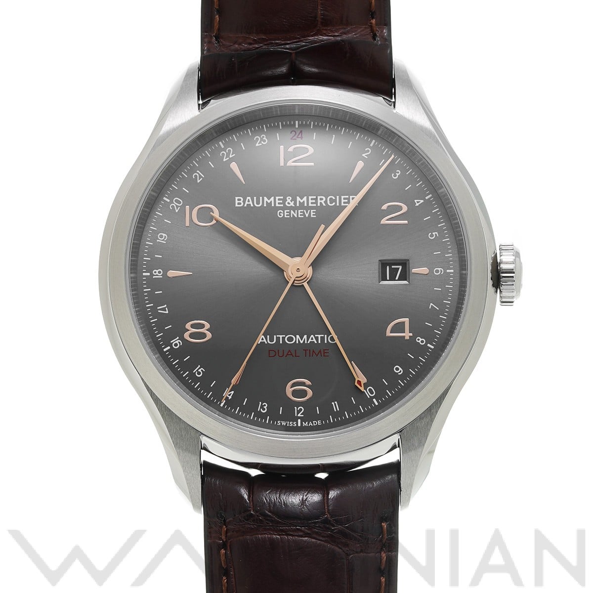 ボーム&メルシェ クリフトン デュアルタイム M0A10111 グレー メンズ 時計 【中古】【wristwatch】