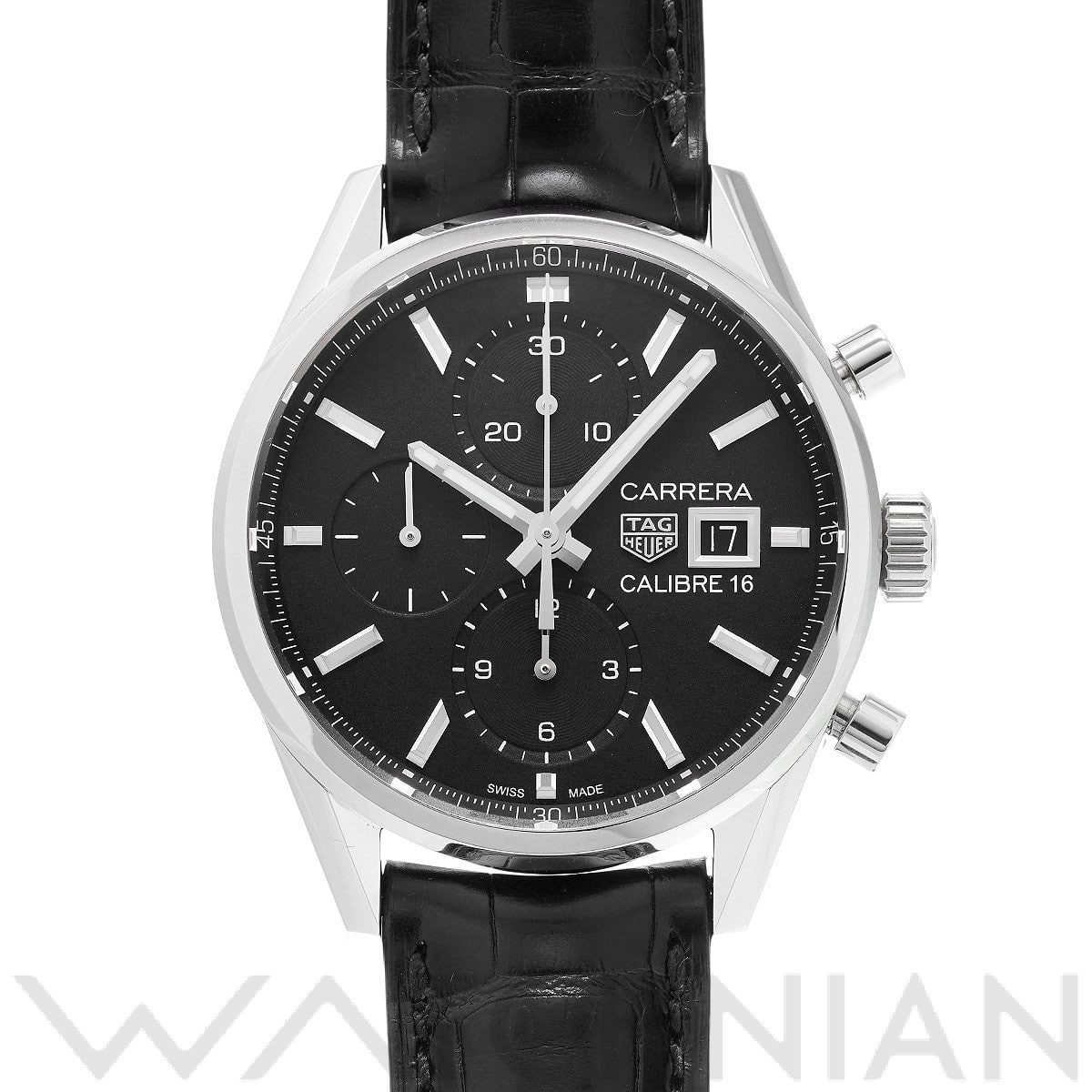 カレラ キャリバー16 クロノグラフ CBK2110.FC6266 ブラック タグ ホイヤー TAG HEUER メンズ 【中古】