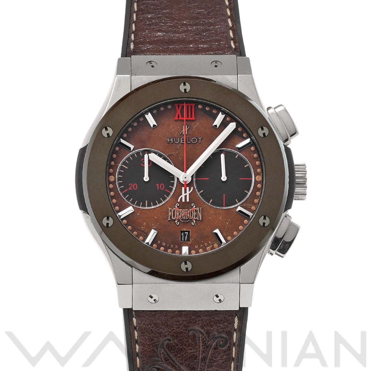 ウブロ クラシックフュージョン チタニウム クロノグラフ フォービデンX 521.NC.0589.VR.OPX14 ブラウン/ブラック メンズ 時計 【中古】【wristwatch】