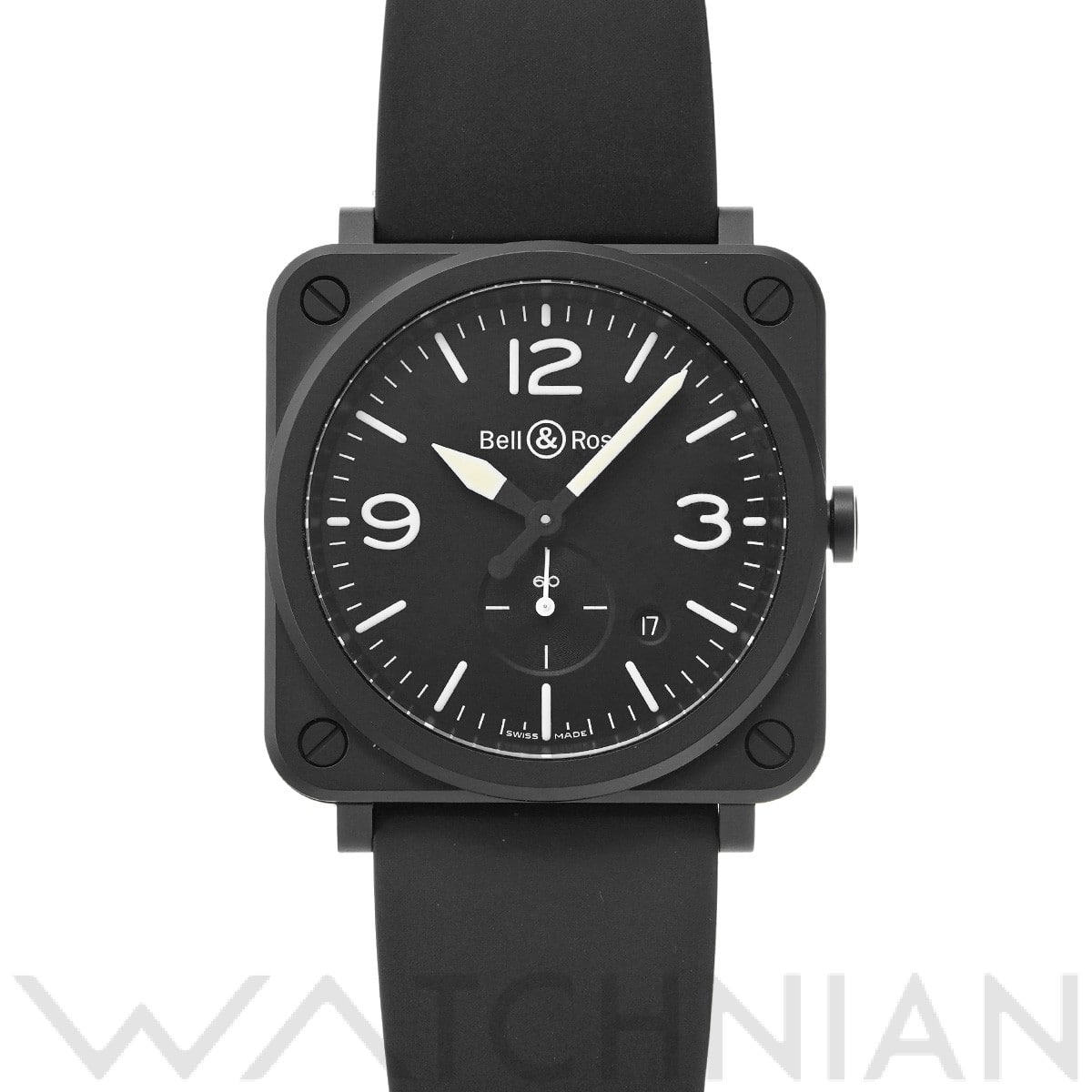 BR S ブラックマット BRS-BL-CEM ブラック ベル＆ロス Bell & Ross メンズ 【中古】