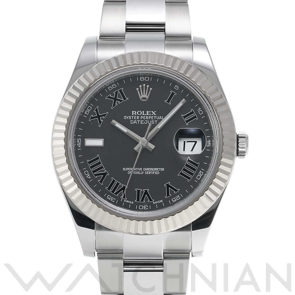 ロレックス デイトジャスト II 116334 グレー メンズ 時計 【中古】【wristwatch】