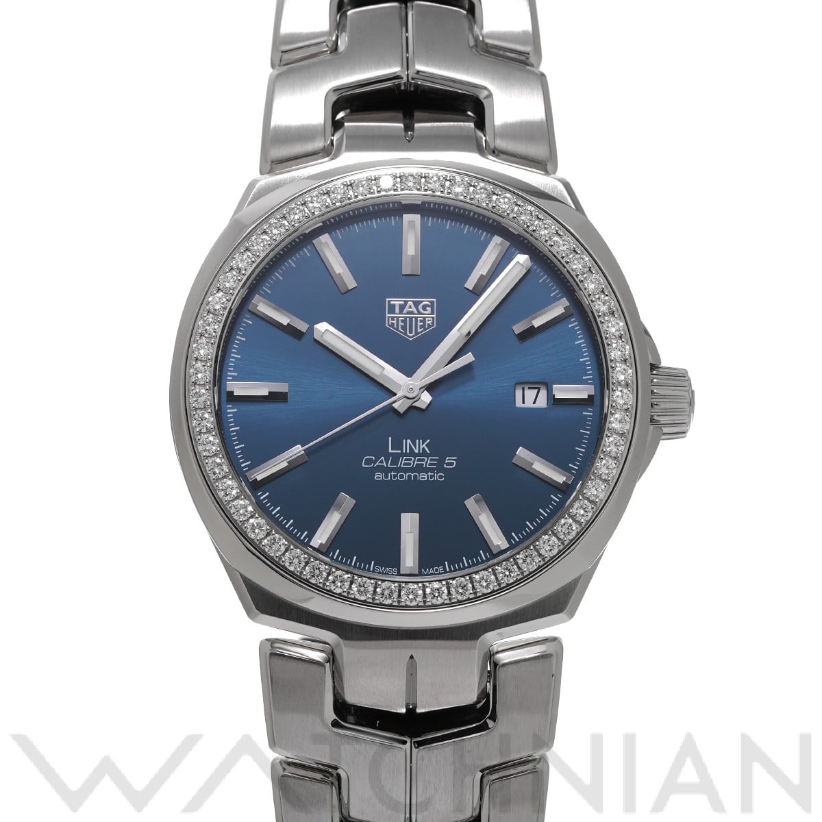 タグ ホイヤー リンク キャリバー5 WBC2113.BA0603 ブルー メンズ 時計 【中古】【wristwatch】