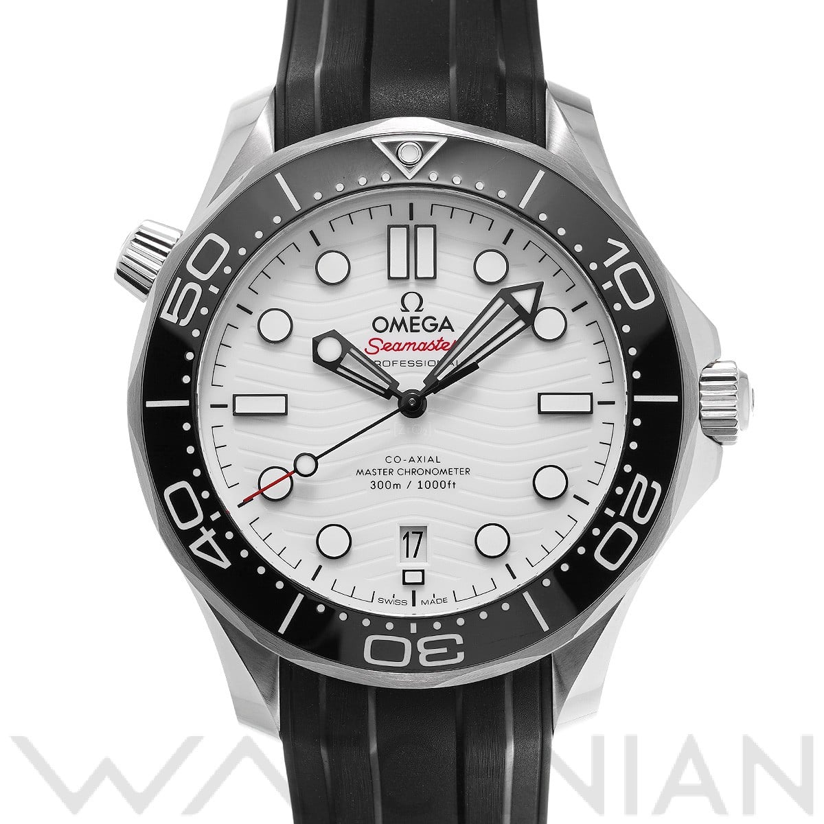 シーマスター ダイバー300 コーアクシャル マスタークロノメーター 210.32.42.20.04.001 ホワイト オメガ OMEGA メンズ 【中古】