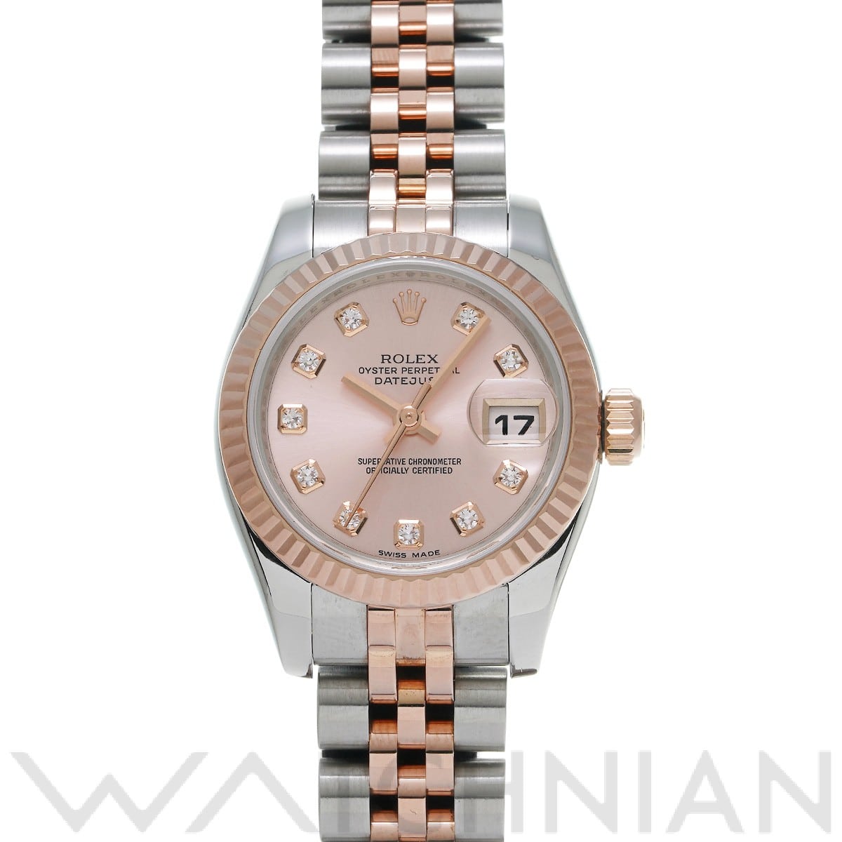 ロレックス レディ デイトジャスト 26 179171G ピンク/ダイヤモンド レディース 時計 【中古】【wristwatch】