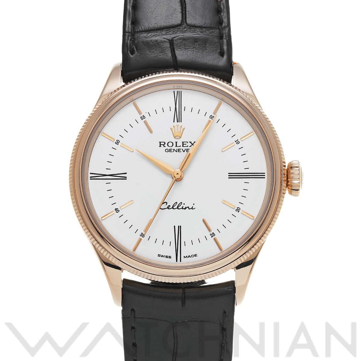 チェリーニ タイム 50505 ランダムシリアル ホワイト ロレックス ROLEX メンズ 【中古】