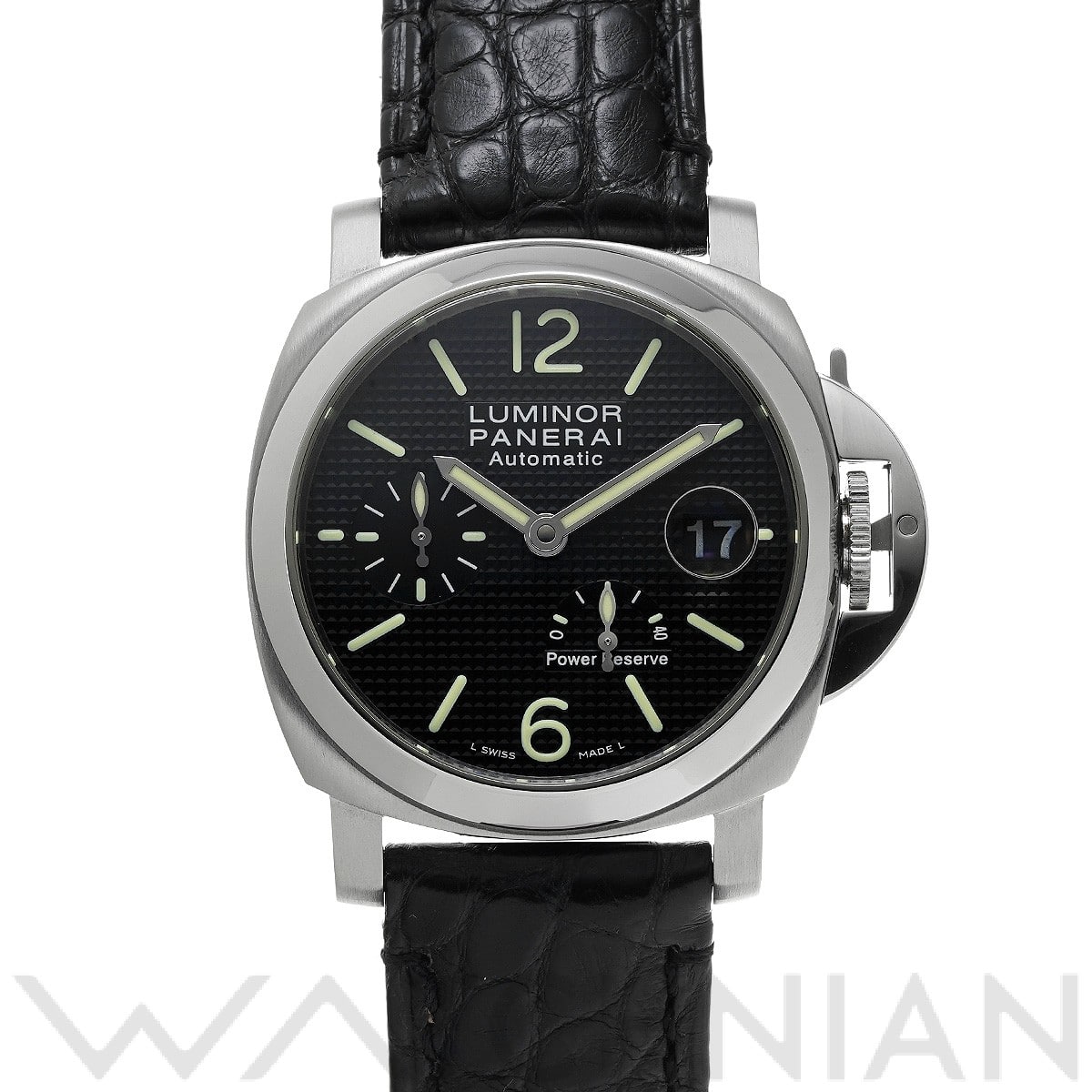 ルミノール パワーリザーブ PAM00241 I番(2006年製造) ブラック パネライ PANERAI メンズ 【中古】