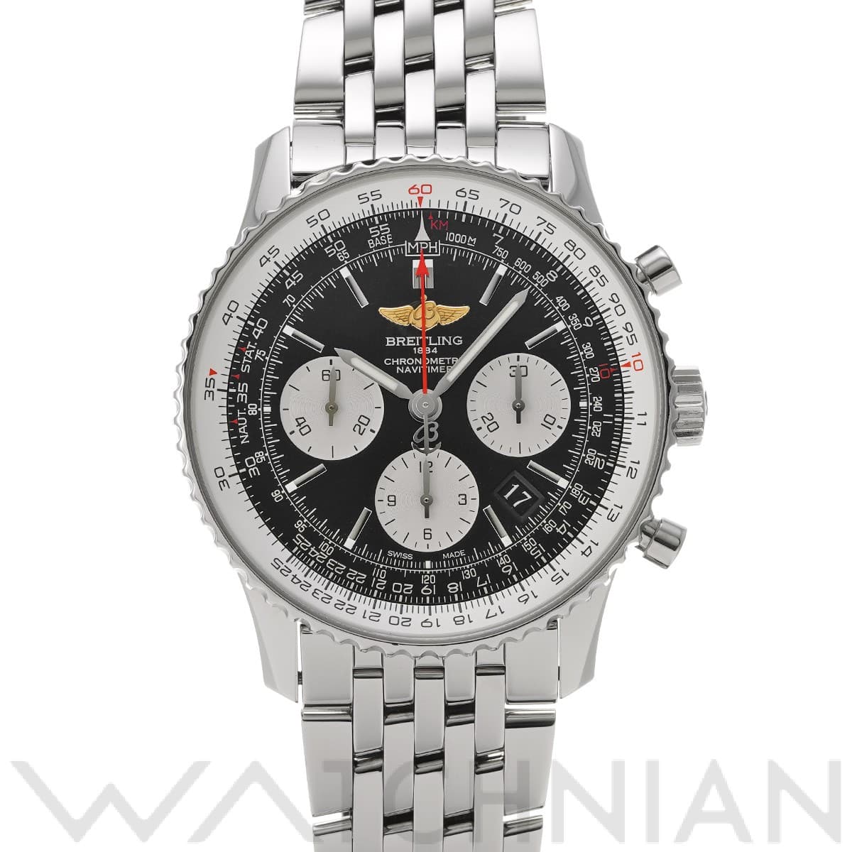 ブライトリング / BREITLING ナビタイマー 01 AB012012/BB01 ブラック/シルバー メンズ 時計 【中古】【wristwatch】