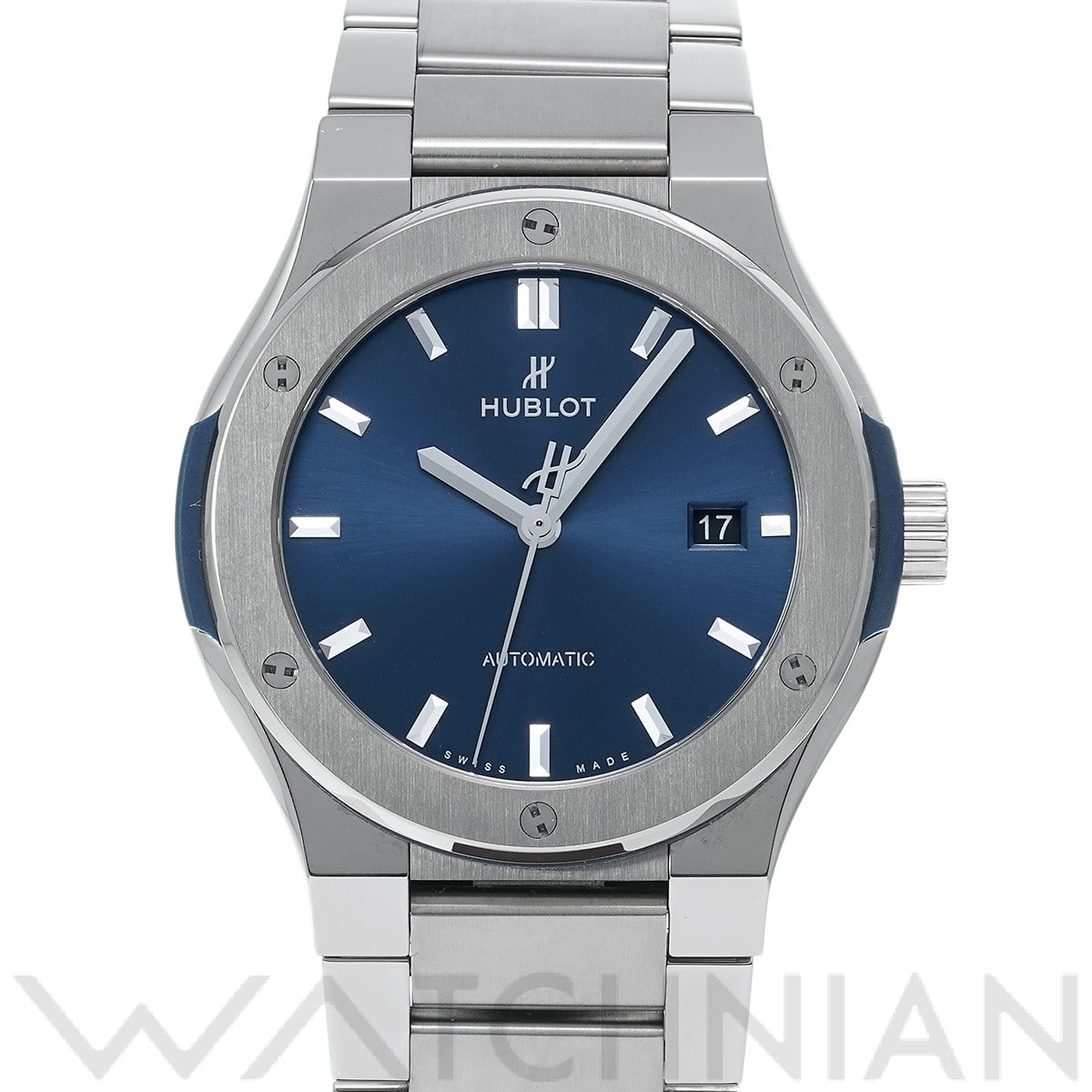 ウブロ / HUBLOT クラシックフュージョン チタニウム ブルー ブレスレット 548.NX.7170.NX ブルー メンズ 時計 【中古】【wristwatch】