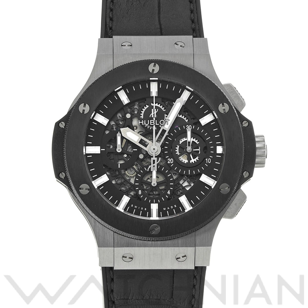 ビッグバン アエロバン スチール セラミック 311.SM.1170.GR スケルトン ウブロ HUBLOT メンズ 【中古】