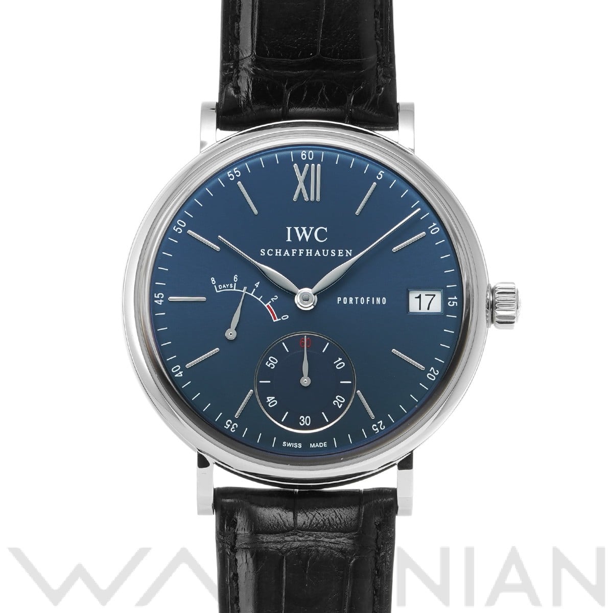 IWC ポートフィノ ハンドワインド 8デイズ IW510106 ブルー メンズ 時計 【中古】【wristwatch】