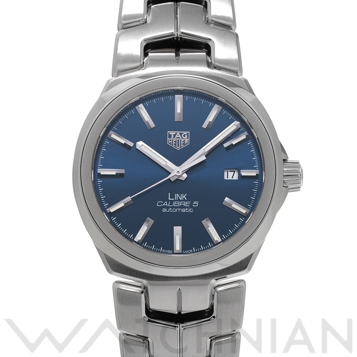 タグ ホイヤー / TAG HEUER リンク キャリバー5 WBC2112.BA0603 ブルー メンズ 時計 【中古】【wristwatch】