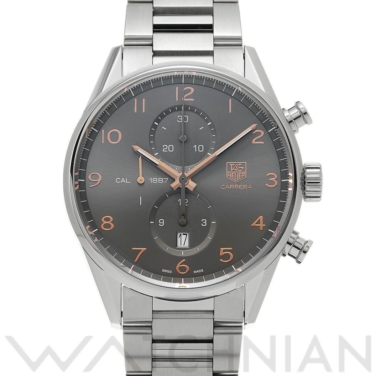 タグ ホイヤー / TAG HEUER カレラ キャリバー1887 クロノグラフ CAR2013.BA0799 グレー メンズ 時計 【中古】【wristwatch】