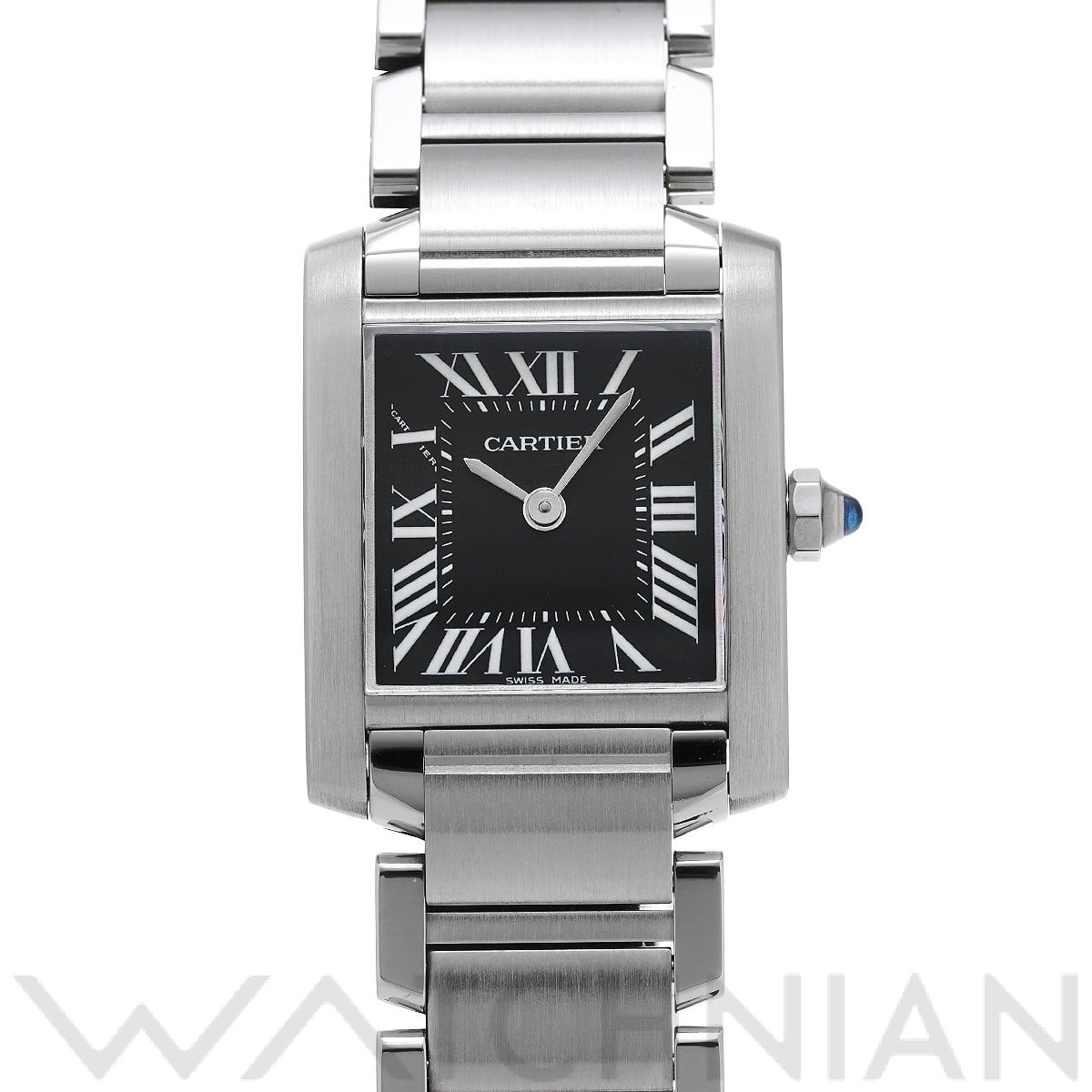 カルティエ / CARTIER タンク フランセーズ SM W51026Q3 ブラック レディース 時計 【中古】【wristwatch】