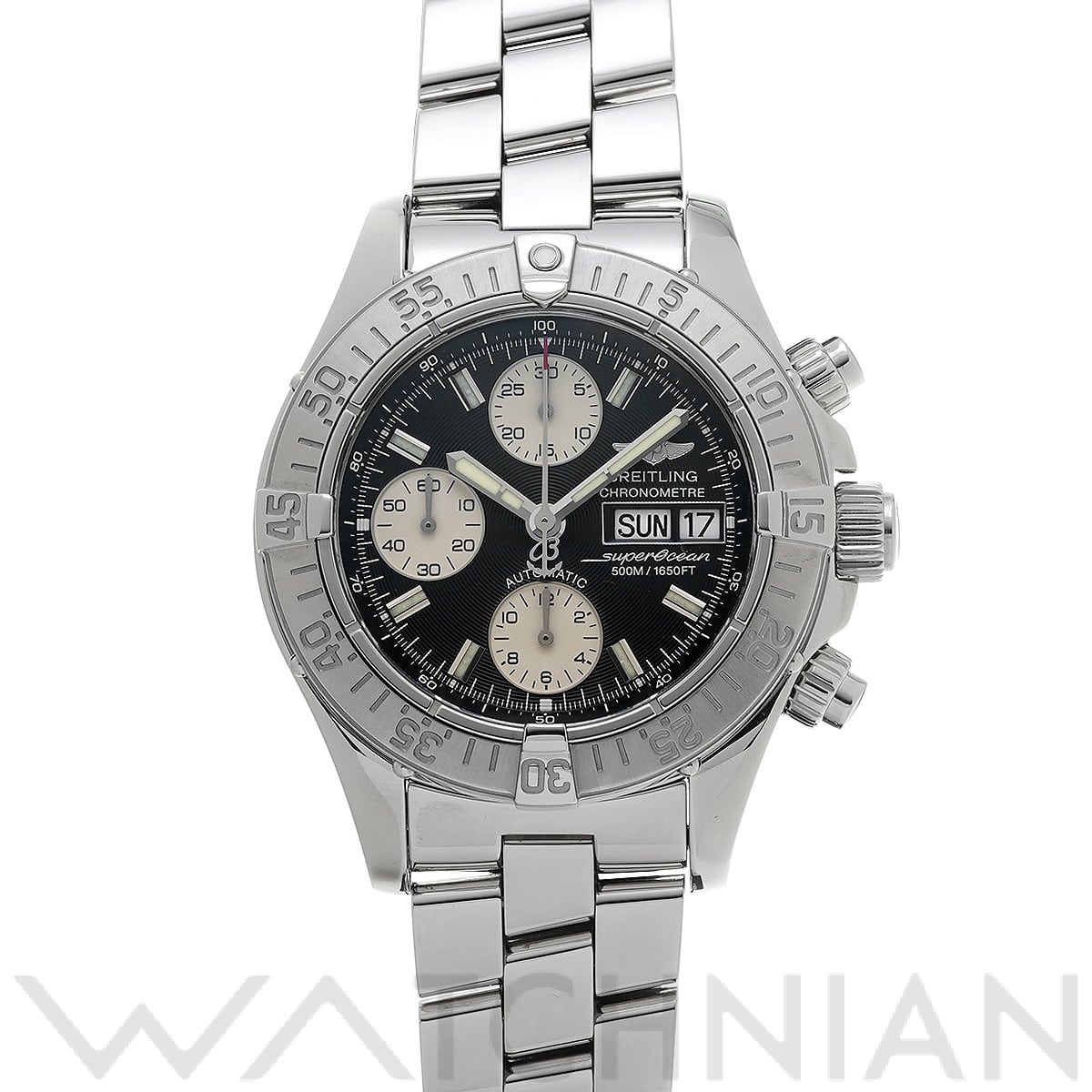 ブライトリング / BREITLING クロノ スーパーオーシャン A111B83PRS ブラック/シルバー メンズ 時計 【中古】【wristwatch】