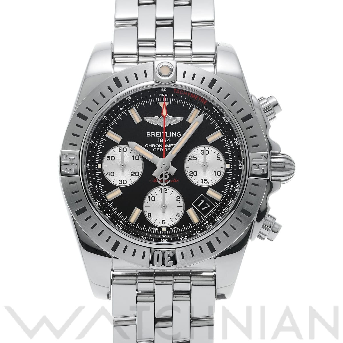ブライトリング / BREITLING クロノマット 41 エアボーン AB01442J/BD26 ブラック/シルバー メンズ 時計 【中古】【wristwatch】