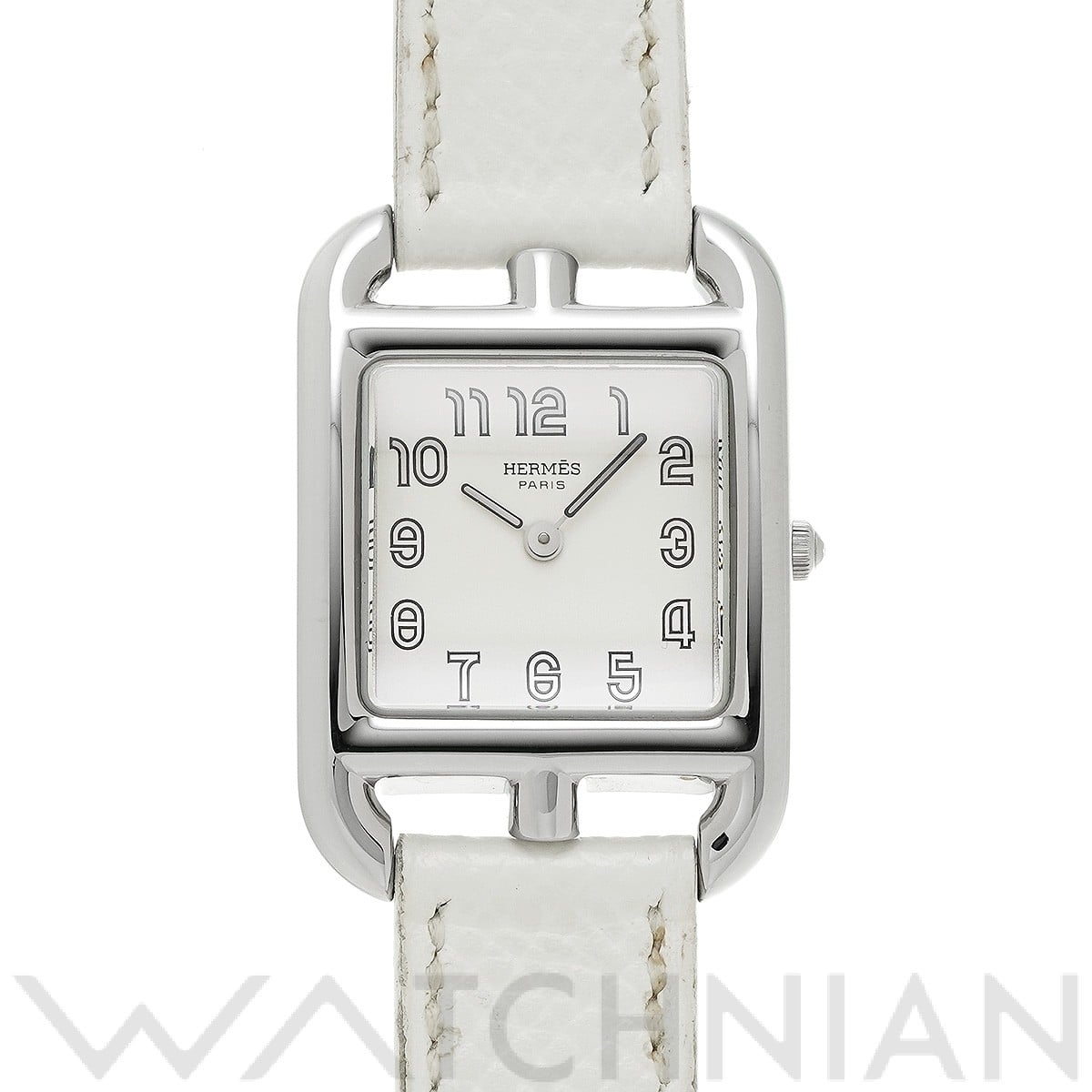 エルメス ケープコッド ドゥブルトゥール CC1.210.220/UBC ホワイト レディース 時計 【中古】【wristwatch】