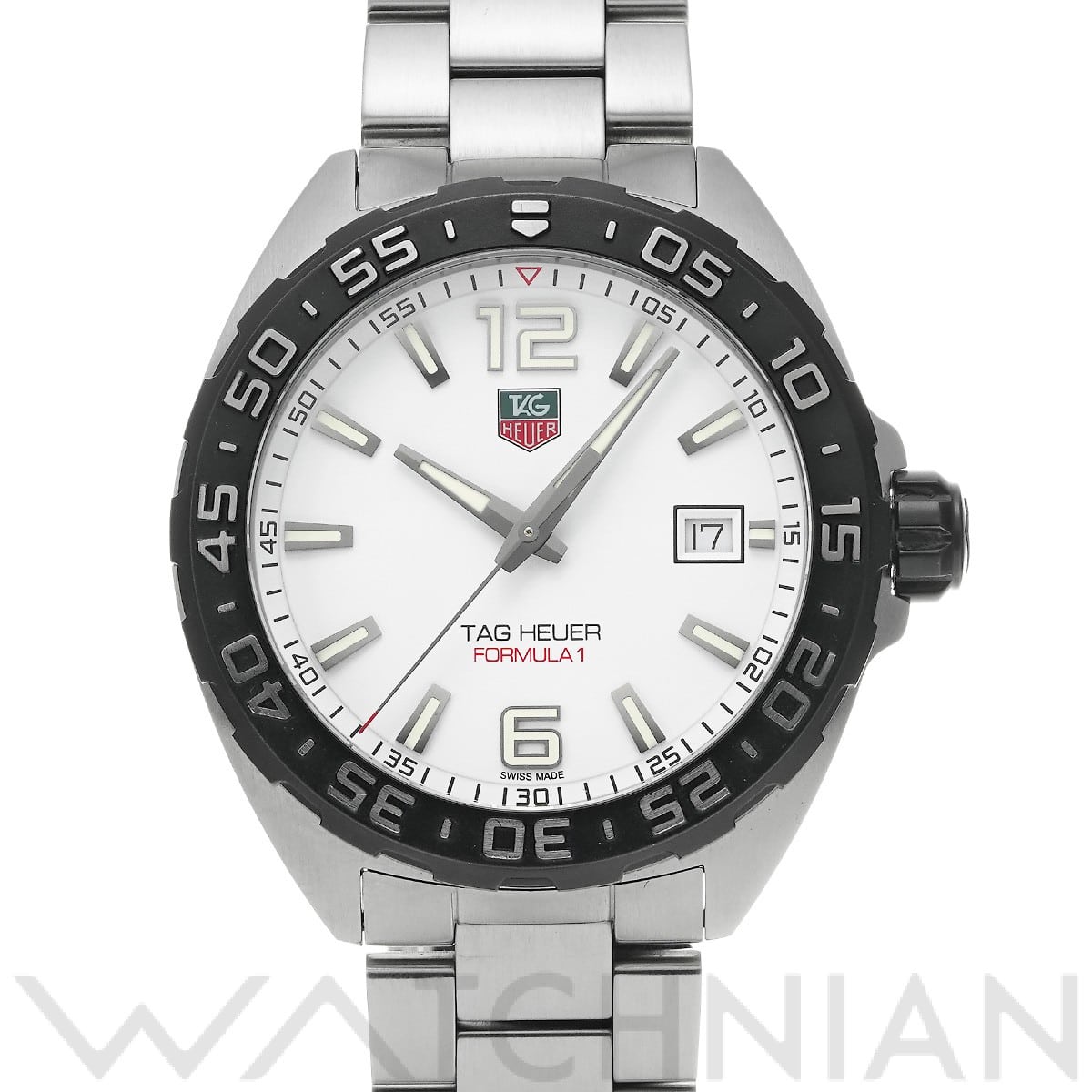 タグ ホイヤー / TAG HEUER フォーミュラ1 クォーツ WAZ1111.BA0875 ホワイト メンズ 時計 【中古】【wristwatch】