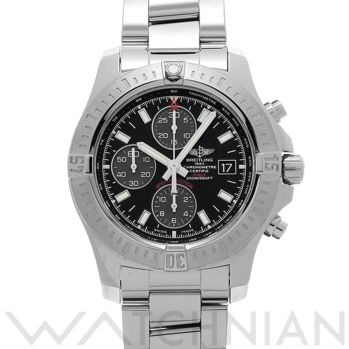 ブライトリング / BREITLING コルト クロノグラフ オートマチック ジャパンリミテッド A133882A/BF72 ブラック メンズ 時計 【中古】【wristwatch】