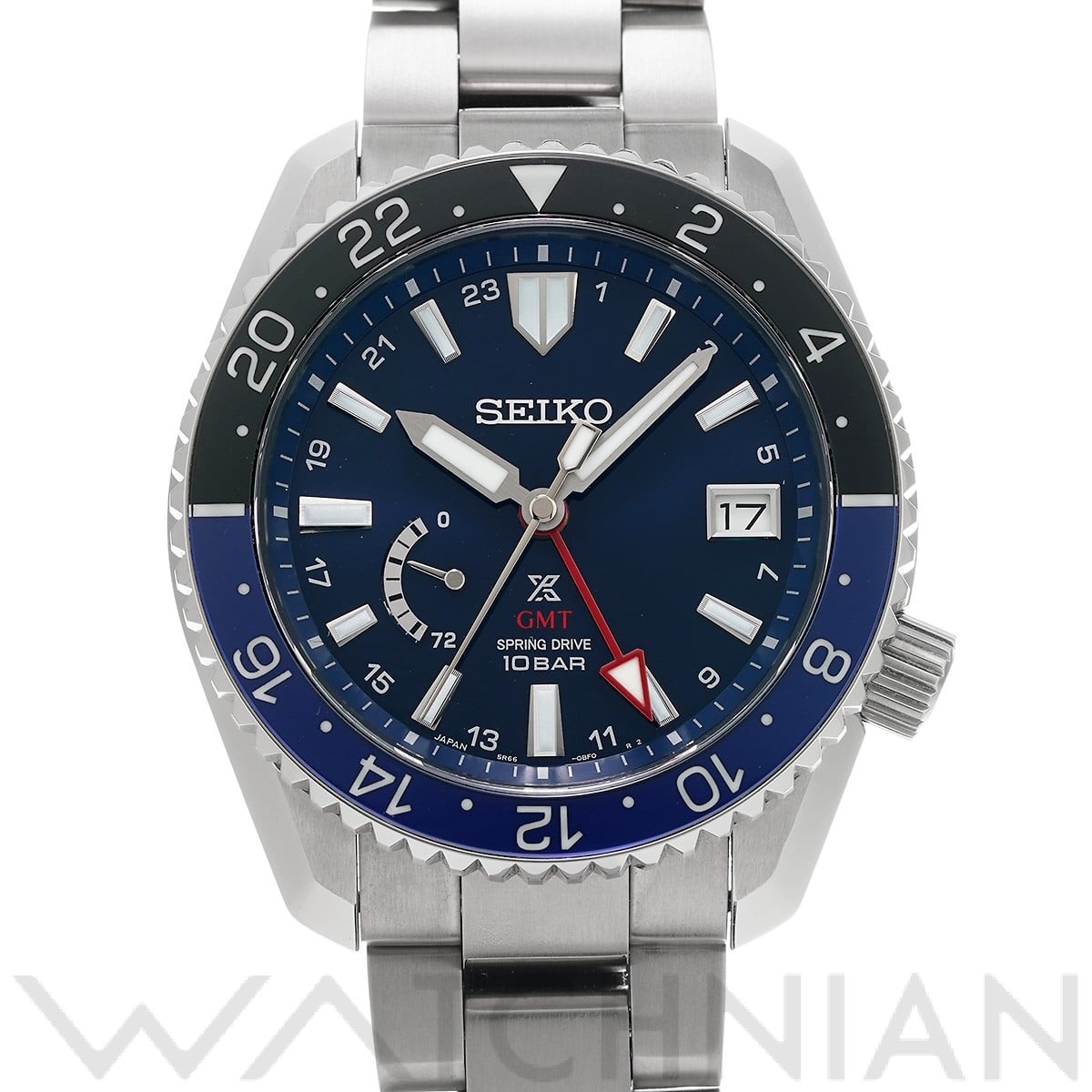 セイコー / SEIKO プロスペックス LXライン スプリングドライブ GMT SBDB031 ブルー メンズ 時計 【中古】【wristwatch】