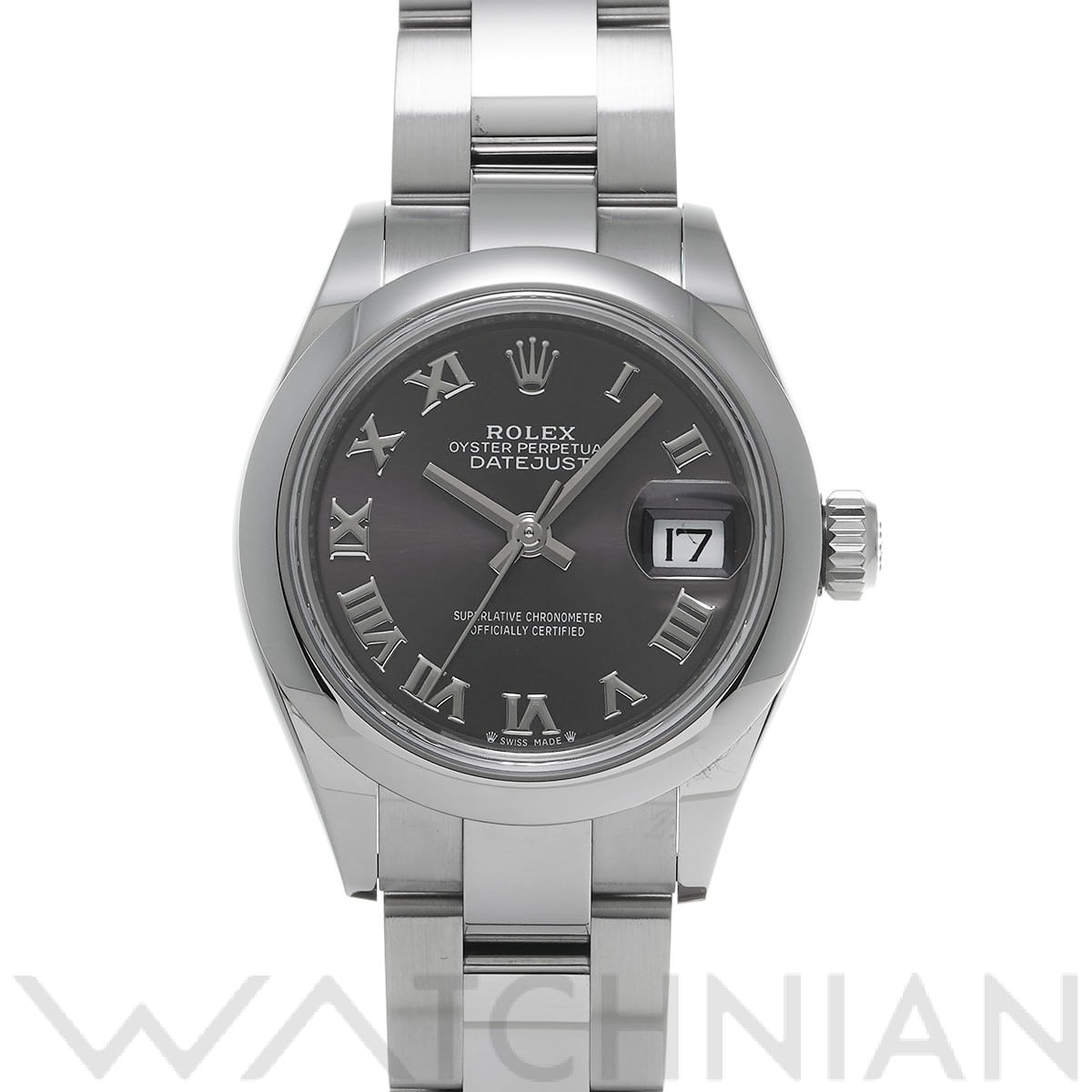 ロレックス レディ デイトジャスト 28 279160 ダークグレー レディース 時計 【中古】【wristwatch】