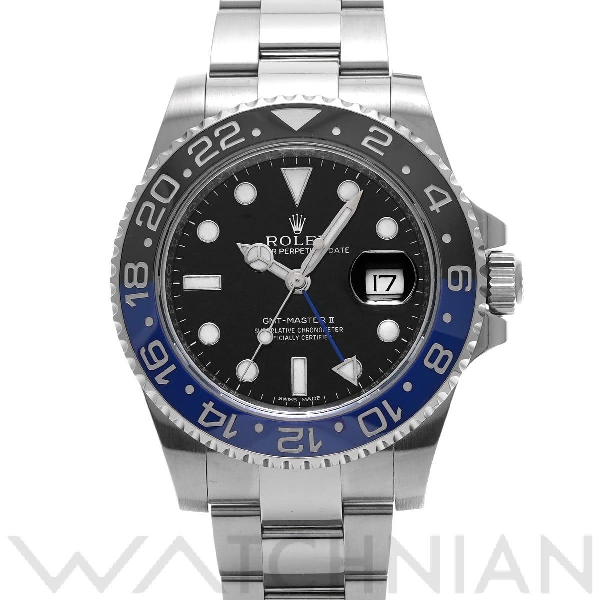 ロレックス GMTマスターII 116710BLNR ブラック メンズ 時計 【中古】【wristwatch】