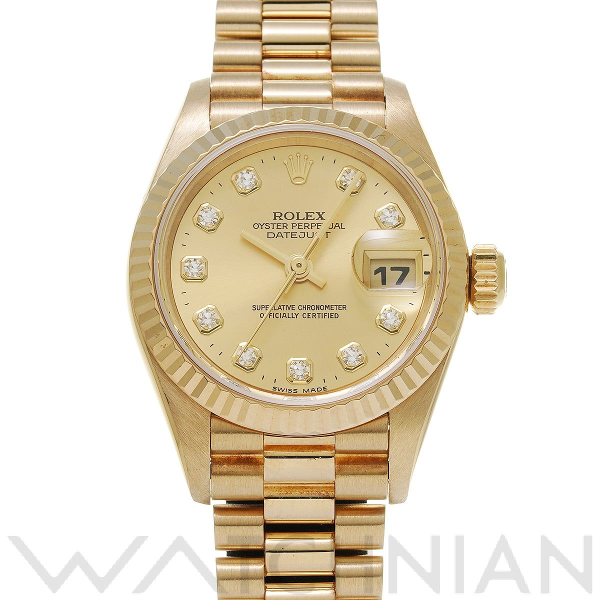 ロレックス / ROLEX デイトジャスト 69178G シャンパン/ダイヤモンド レディース 時計 【中古】【wristwatch】