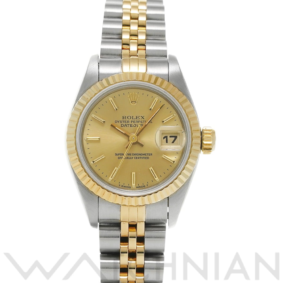 ロレックス デイトジャスト 69173 シャンパン レディース 時計 【中古】【wristwatch】