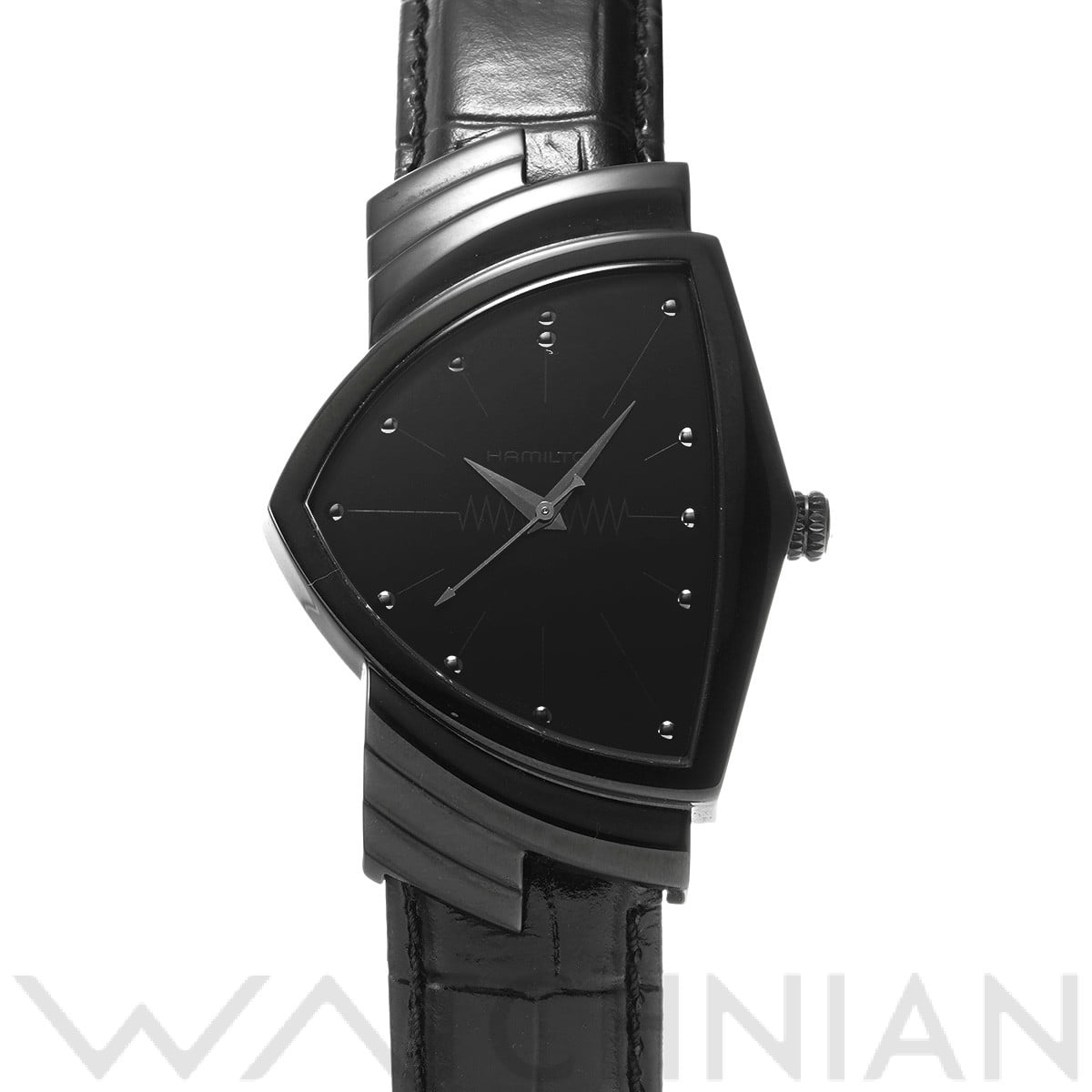 ハミルトン ベンチュラ クォーツ H24401731 ブラック メンズ 時計 【中古】【wristwatch】