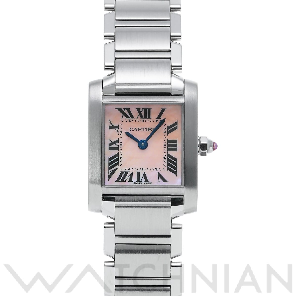 カルティエ / CARTIER タンク フランセーズ SM W51028Q3 ピンクシェル レディース 時計 【中古】【wristwatch】
