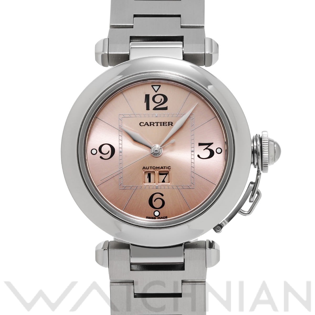 カルティエ / CARTIER パシャC ビッグデイト W31058M7 ピンク ユニセックス 時計 【中古】【wristwatch】