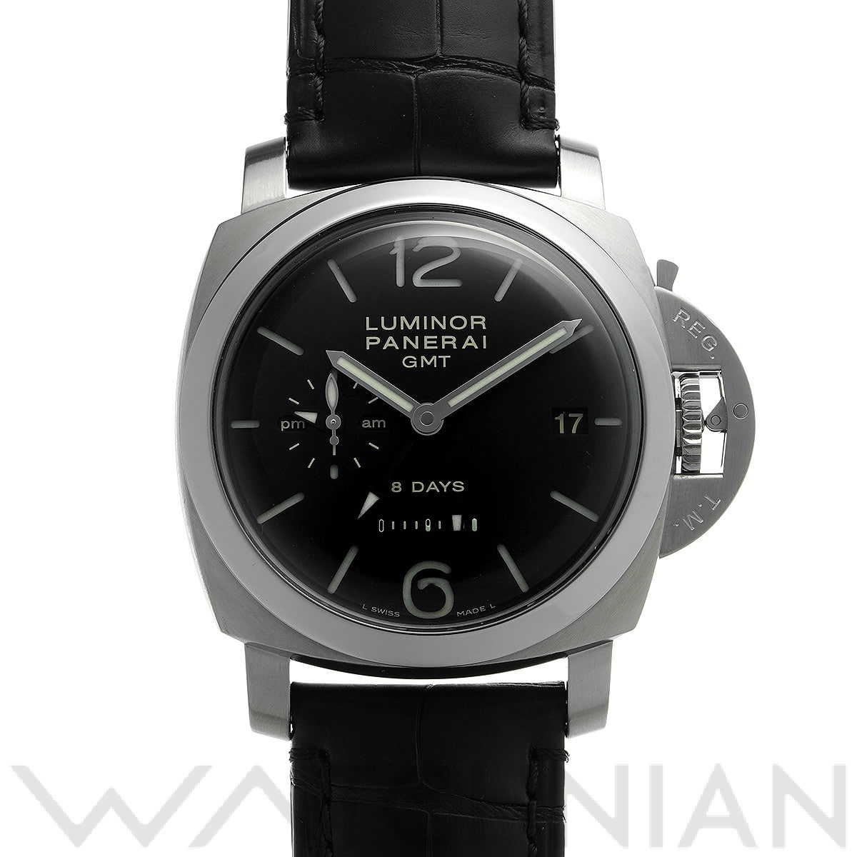 ルミノール 1950 8デイズ GMT PAM00233 T番(2017年製造) ブラック パネライ PANERAI メンズ 【中古】