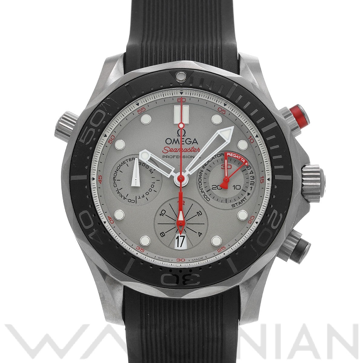 シーマスター ダイバー300 コーアクシャル クロノグラフ ETNZ 212.92.44.50.99.001 グレー オメガ OMEGA メンズ 【中古】