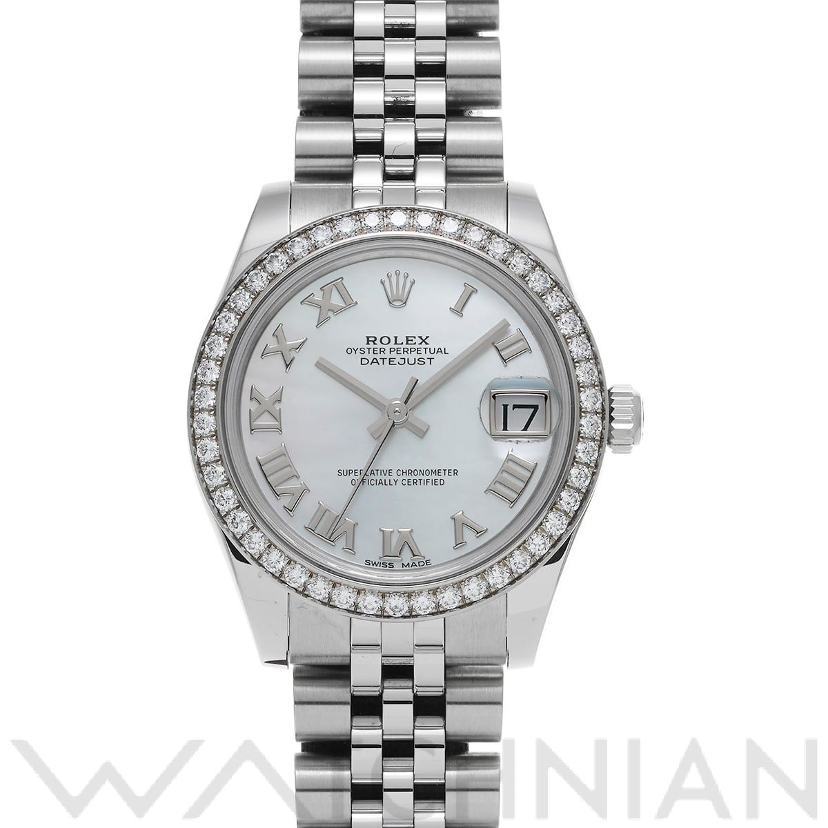 ロレックス デイトジャスト 31 178384NR ホワイトシェル ユニセックス 時計 【中古】【wristwatch】