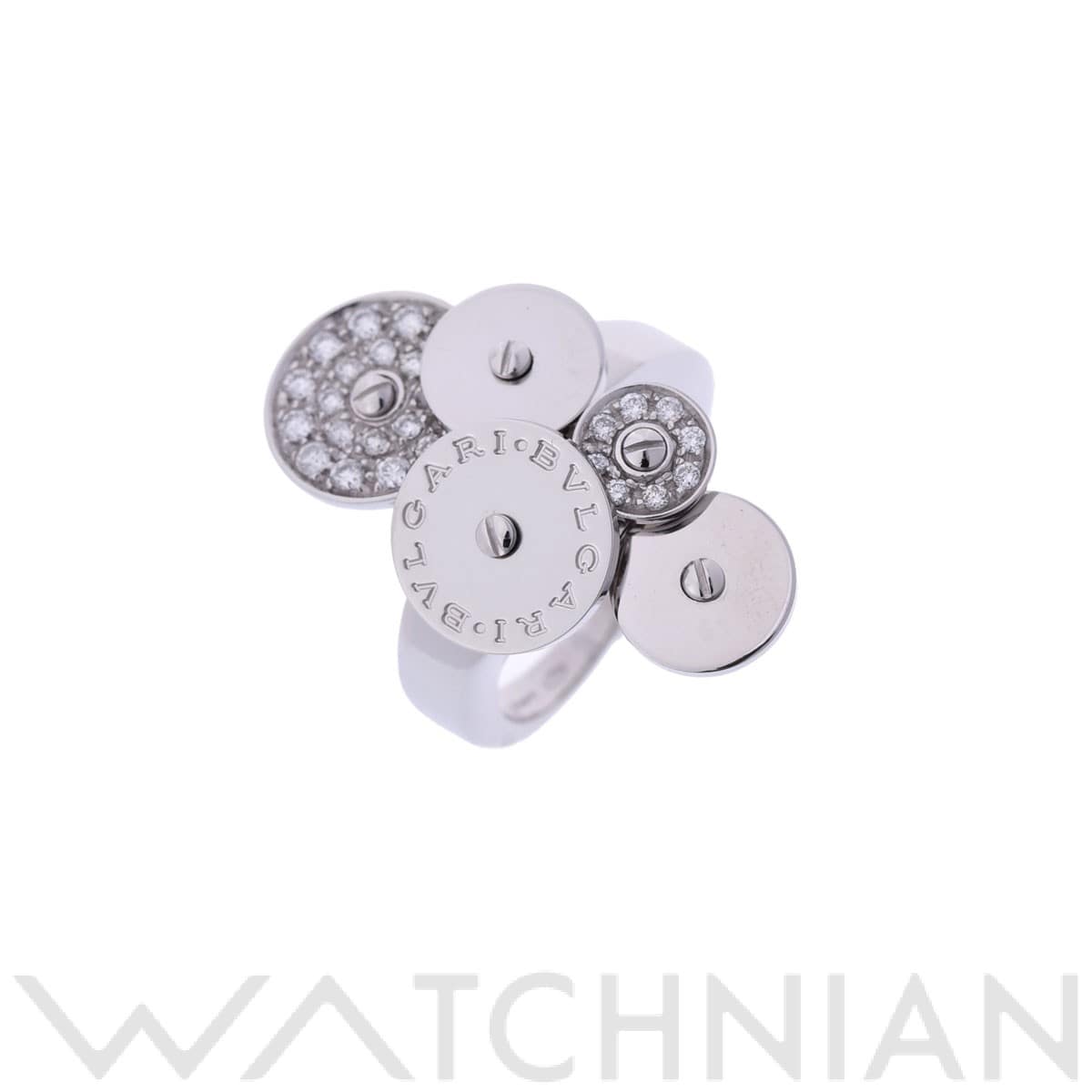 ブルガリ チクラディリング シルバー K18ホワイトゴールド WG レディース ジュエリー 【中古】【jewelry】