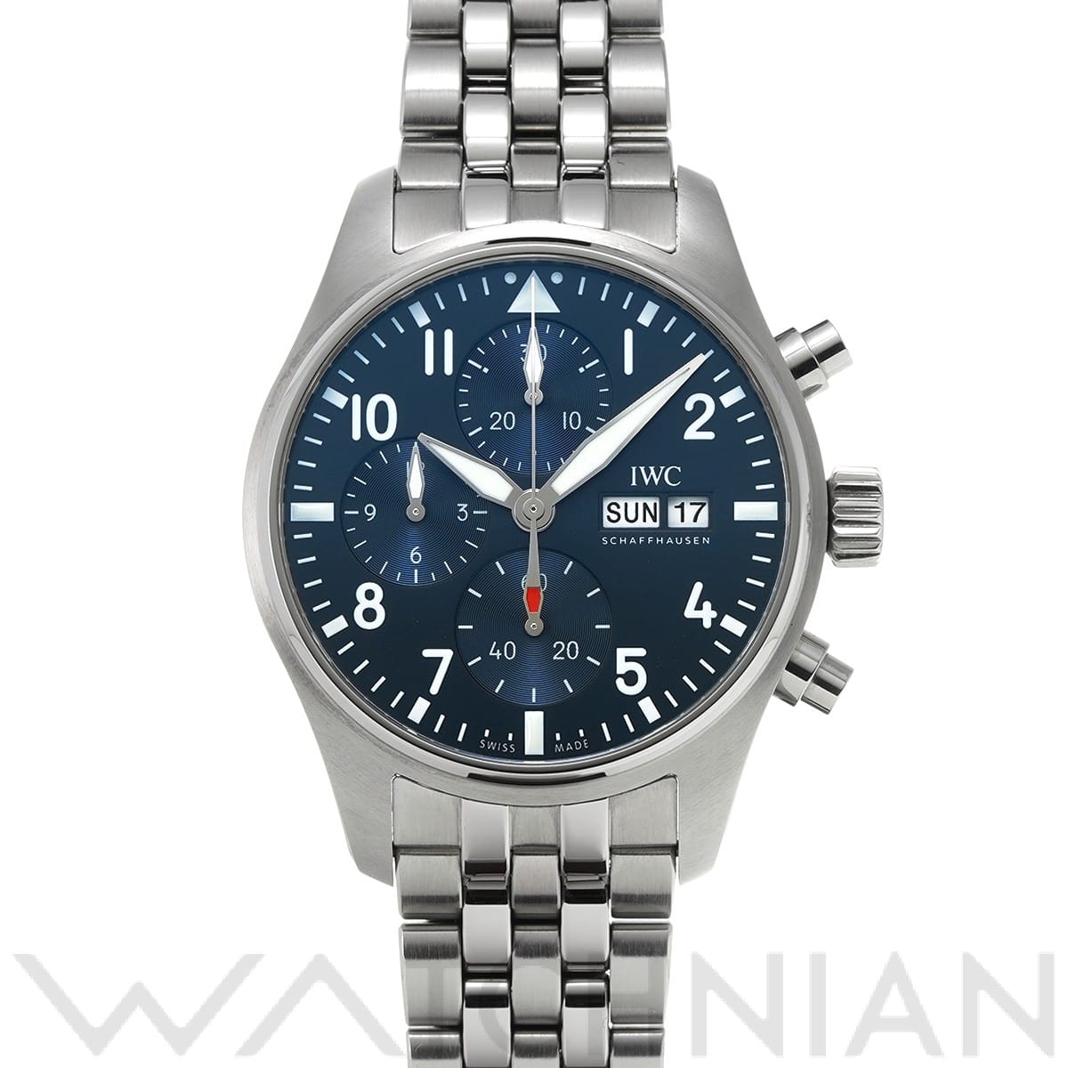 IWC パイロットウォッチ クロノグラフ 41 IW388102 ブルー メンズ 時計 【中古】【wristwatch】