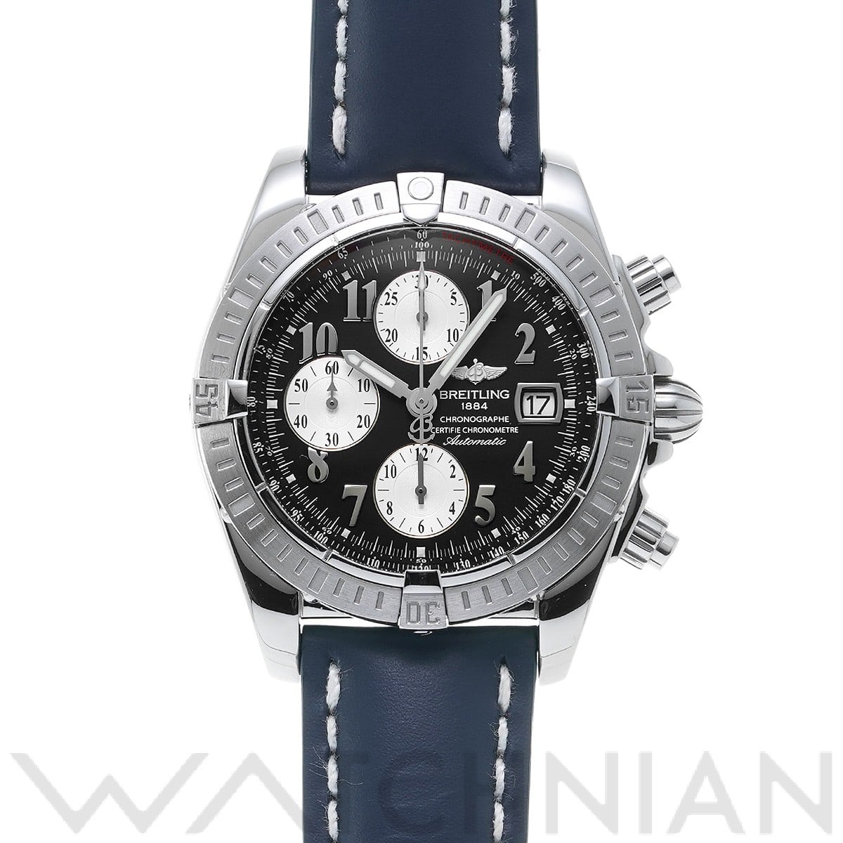 クロノマット エボリューション A156B21KBD ブラック/シルバー ブライトリング BREITLING メンズ 【中古】