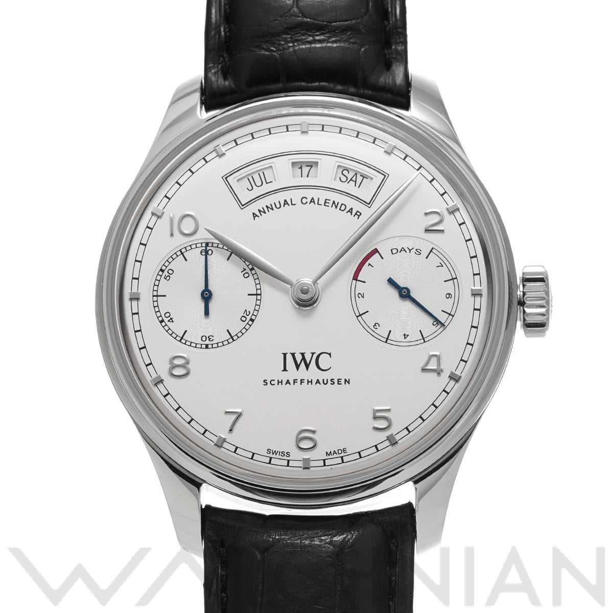 IWC ポルトギーゼ アニュアルカレンダー IW503501 シルバー メンズ 時計 【中古】【wristwatch】