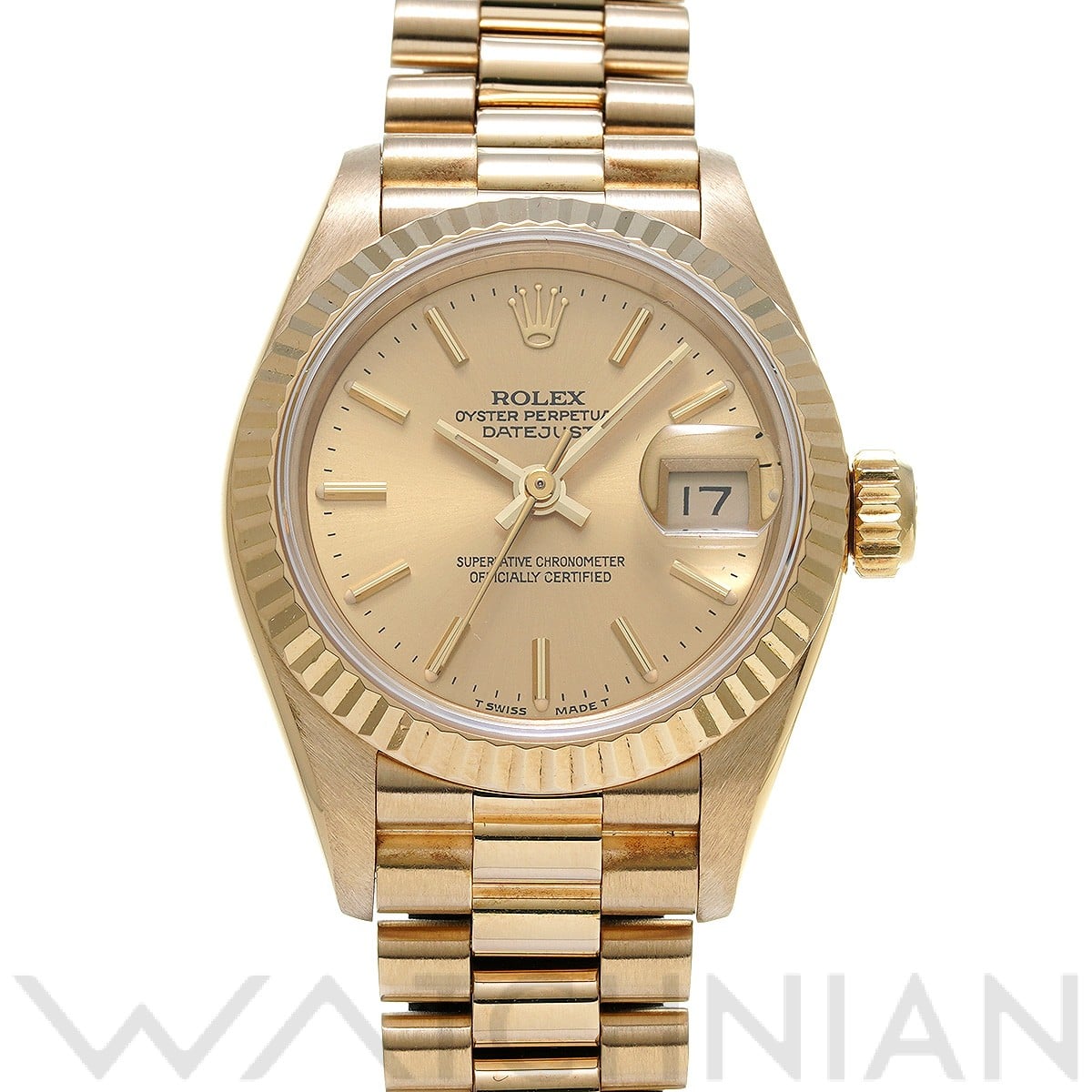 ロレックス デイトジャスト 69178 シャンパン レディース 時計 【中古】【wristwatch】