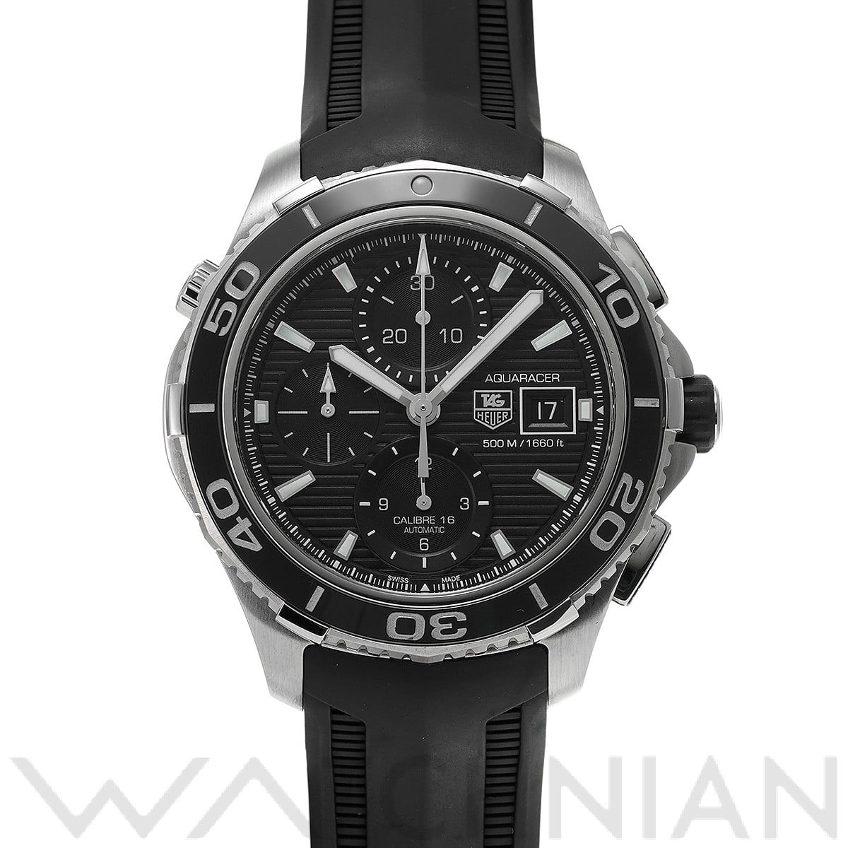 タグ ホイヤー / TAG HEUER アクアレーサー キャリバー16 クロノグラフ CAK2110.FT8019 ブラック メンズ 時計 【中古】【wristwatch】