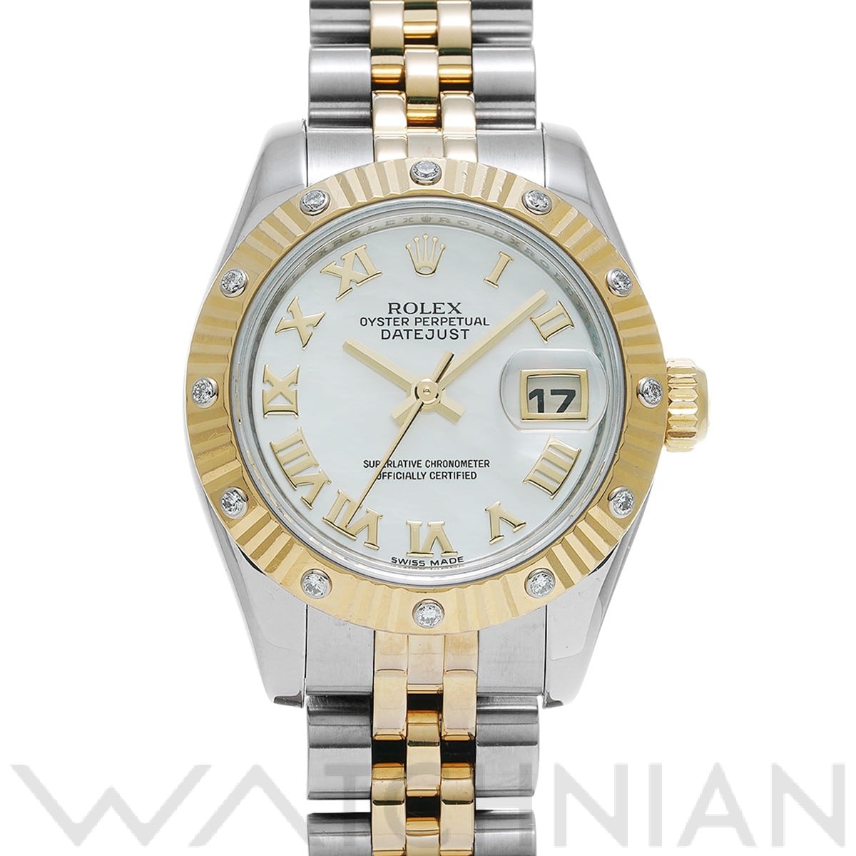 ロレックス レディ デイトジャスト 26 179313NR ホワイトシェル レディース 時計 【中古】【wristwatch】