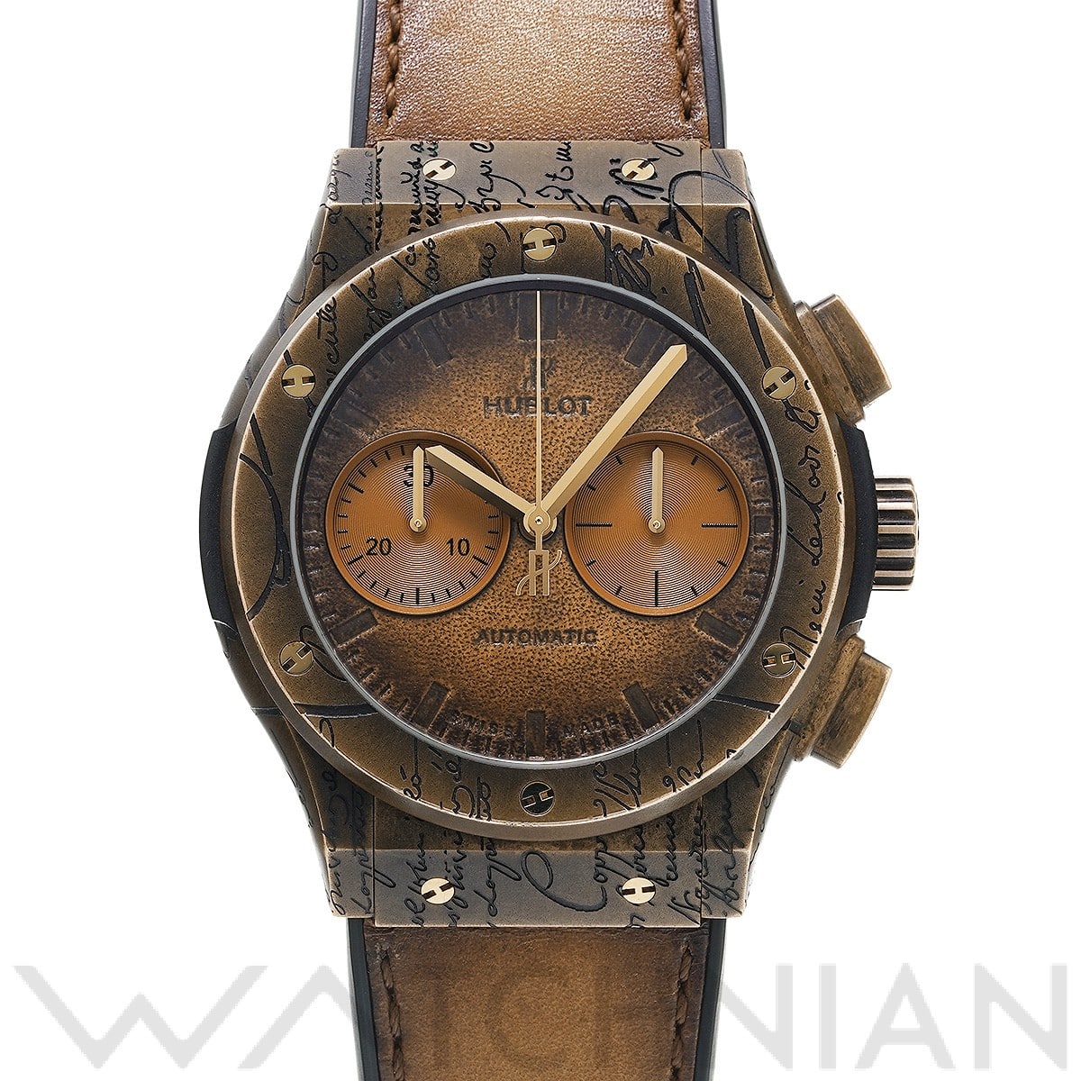 ウブロ / HUBLOT クラシックフュージョン ブロンズ クロノグラフ ベルルッティ コールドゴールド 521.BZ.051G.VR.BER19 コールドゴールド メンズ 時計 【中古】【wristwatch】