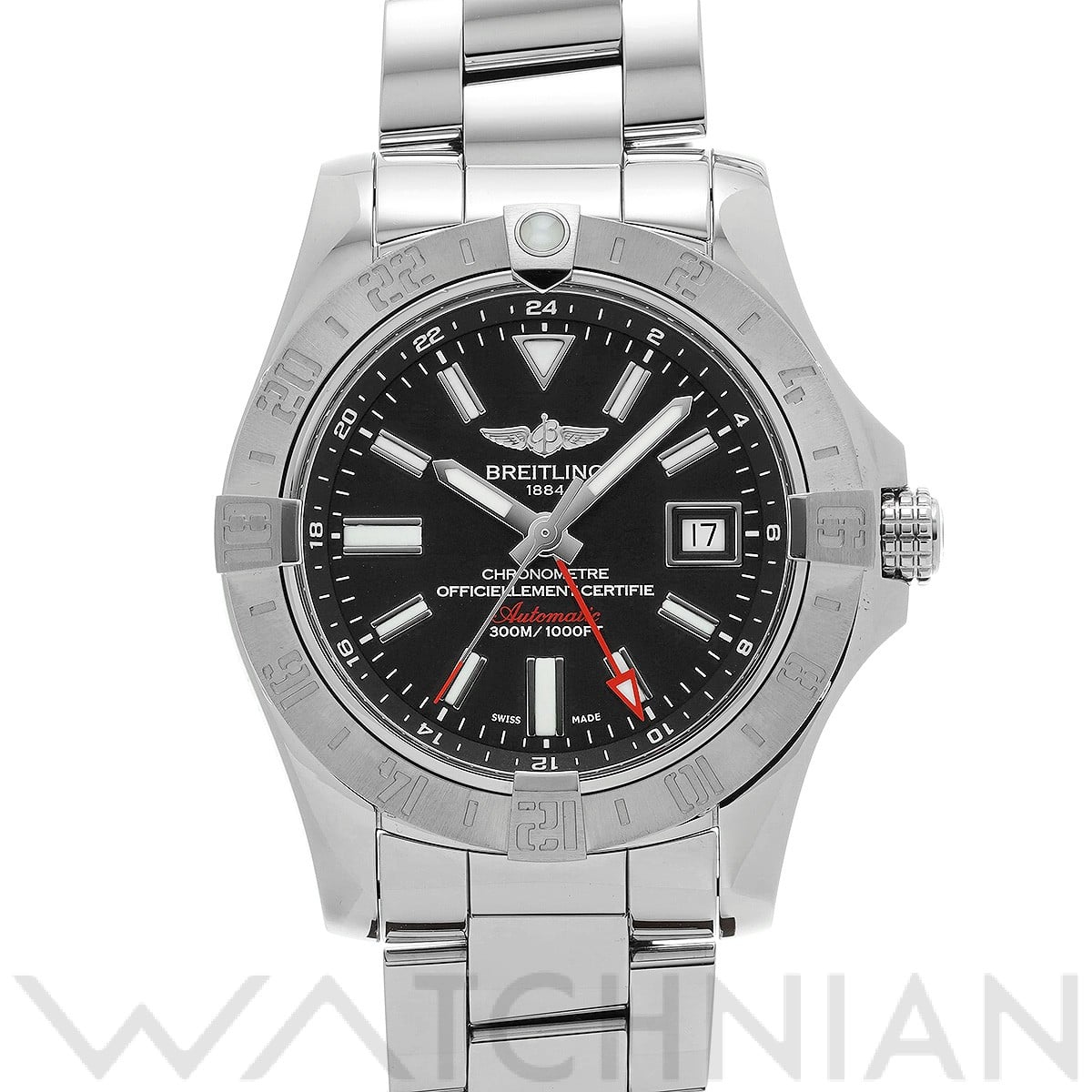 ブライトリング / BREITLING アベンジャーII GMT A3239011/BC35 ブラック メンズ 時計 【中古】【wristwatch】