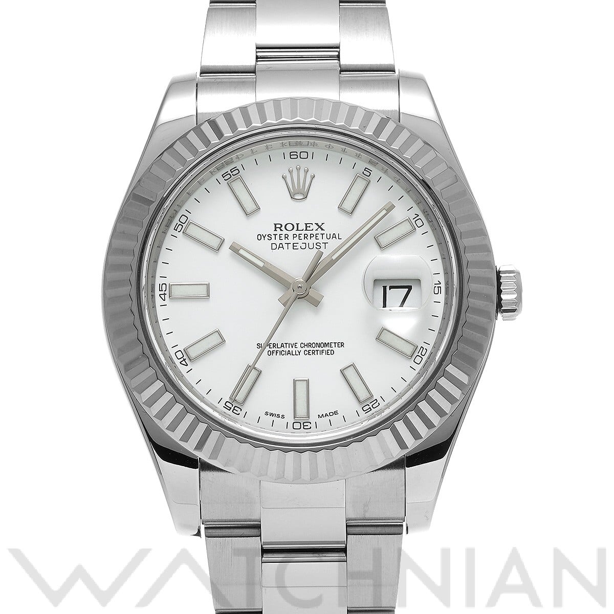 ロレックス デイトジャスト II 116334 ホワイト メンズ 時計 【中古】【wristwatch】