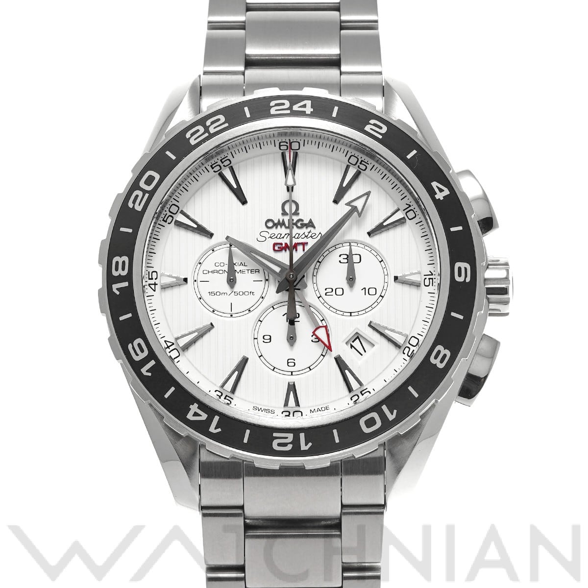オメガ / OMEGA シーマスター アクアテラ コーアクシャル GMT クロノグラフ 231.10.44.52.04.001 ホワイト メンズ 時計 【中古】【wristwatch】