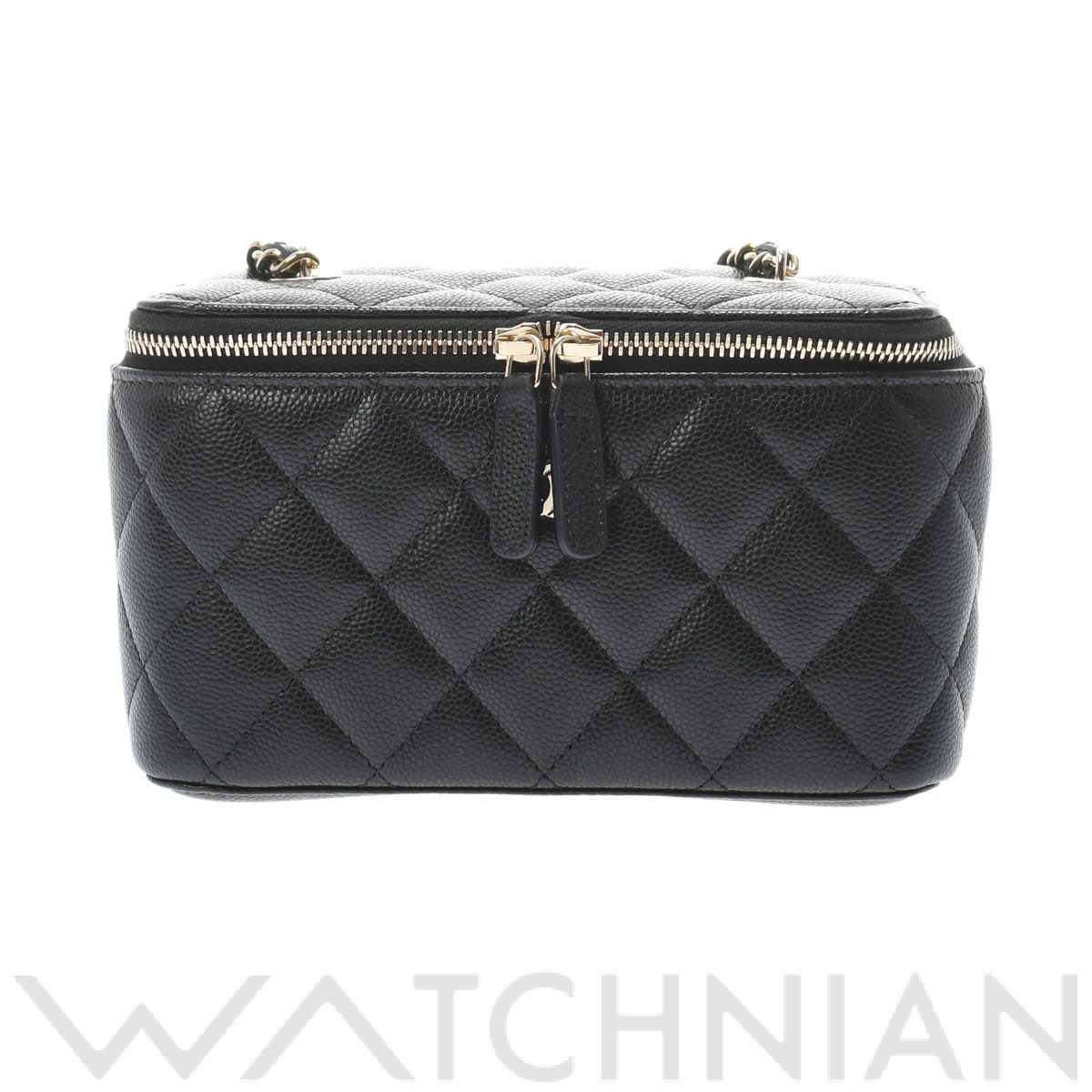シャネル マトラッセ バニティケース ブラック/ゴールド金具 AP1341 グレインドカーフスキン レディース バッグ 【未使用】【bag】