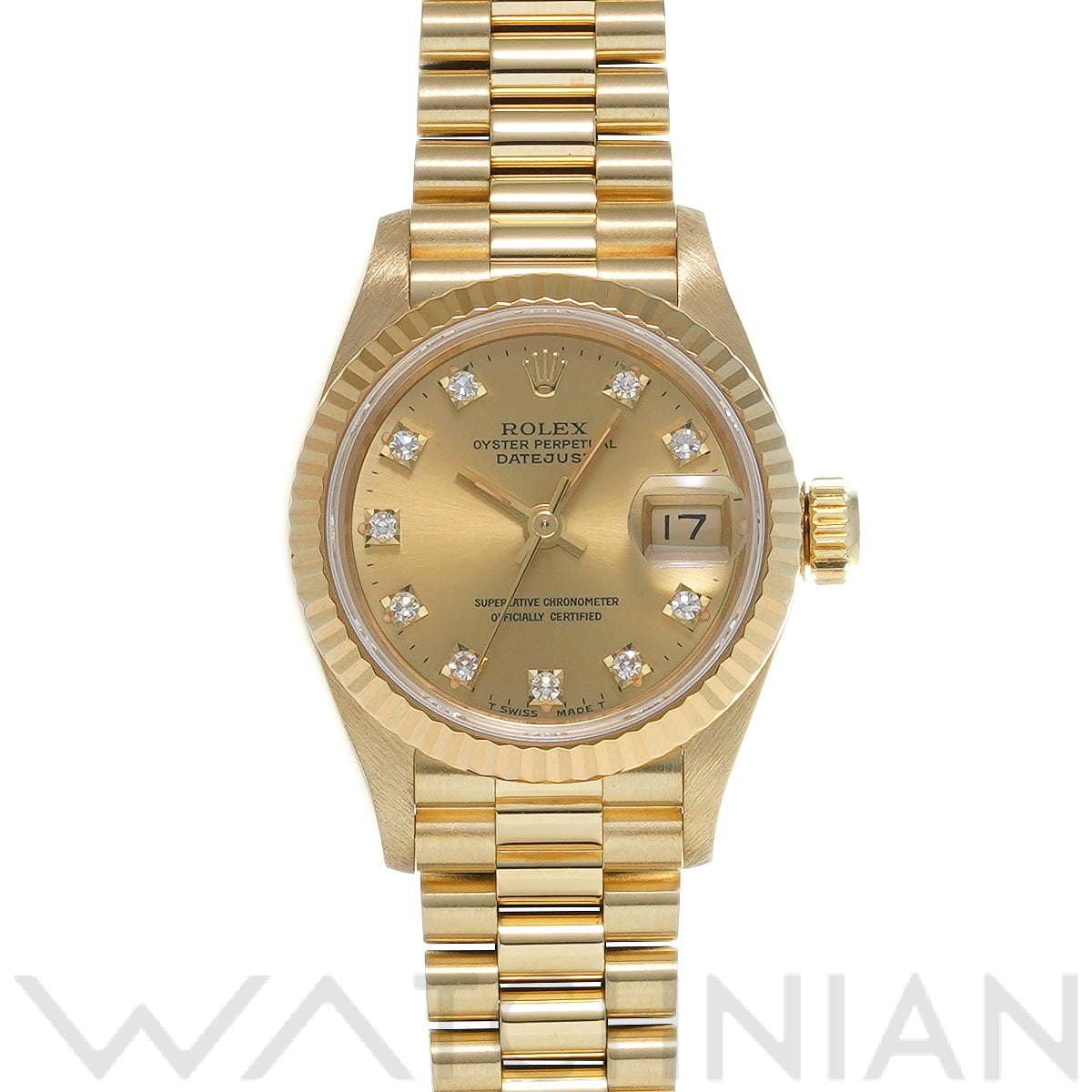 ロレックス / ROLEX デイトジャスト 69178G シャンパン/ダイヤモンド レディース 時計 【中古】【wristwatch】
