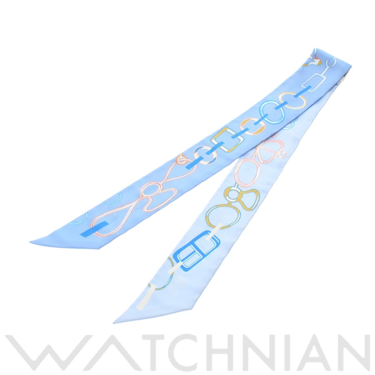 エルメス / HERMES ツイリー DO RE BOUCLES ブルーシエル/ブルーコバルト/コライユ 063951S シルク100％ レディース 【新品】【other】