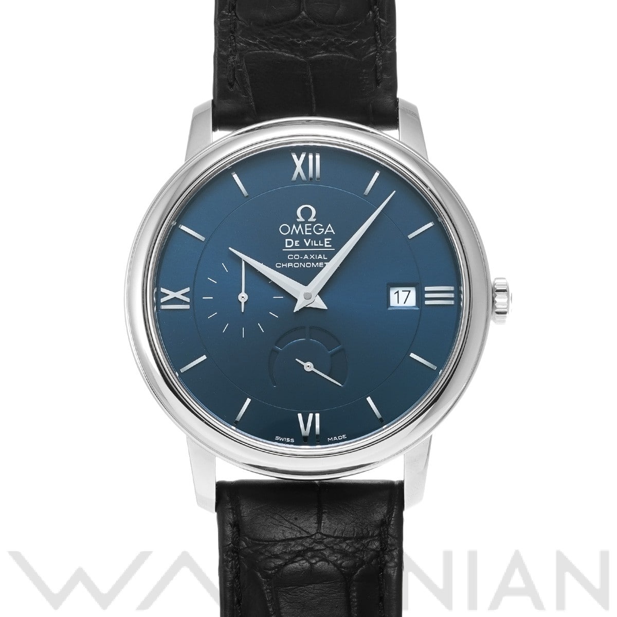 オメガ / OMEGA デ・ヴィル プレステージ コーアクシャル パワーリザーブ 424.13.40.21.03.001 ブルー メンズ 時計 【中古】【wristwatch】