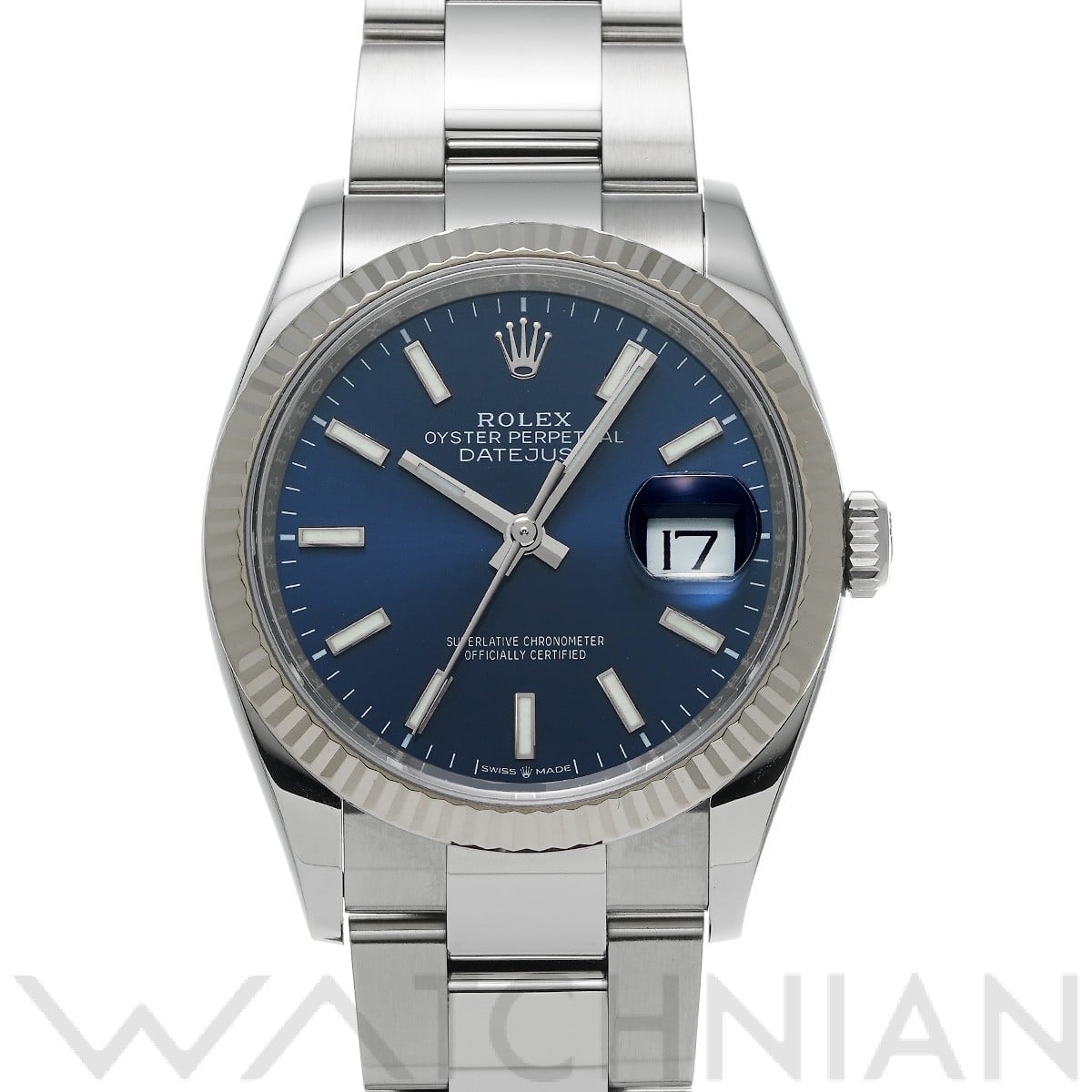 ロレックス デイトジャスト 36 126234 ブライトブルー メンズ 時計 【中古】【wristwatch】