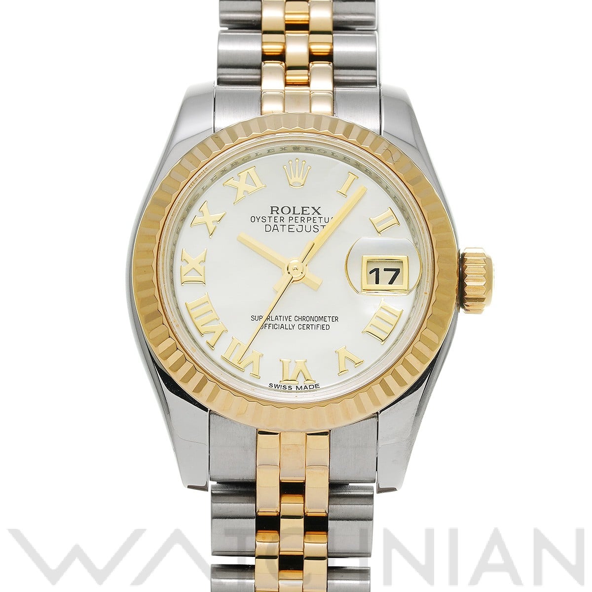 ロレックス レディ デイトジャスト 26 179173NR ホワイトシェル レディース 時計 【中古】【wristwatch】